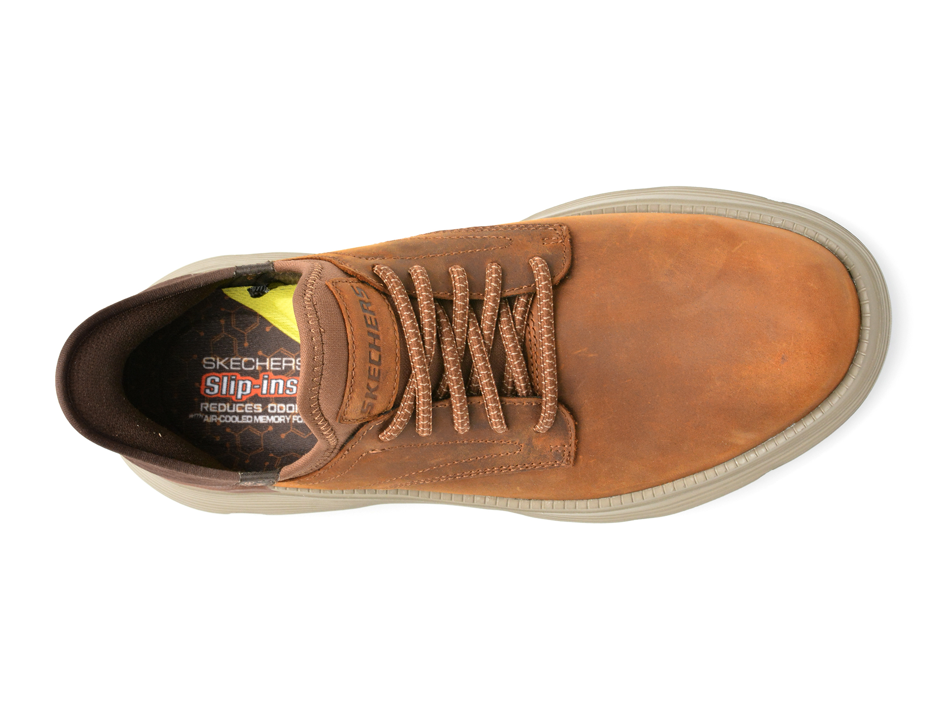 Pantofi sport SKECHERS maro, GARZA, din piele naturala - imagine 6