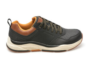 Pantofi sport SKECHERS negri, BENAGO, din piele naturala