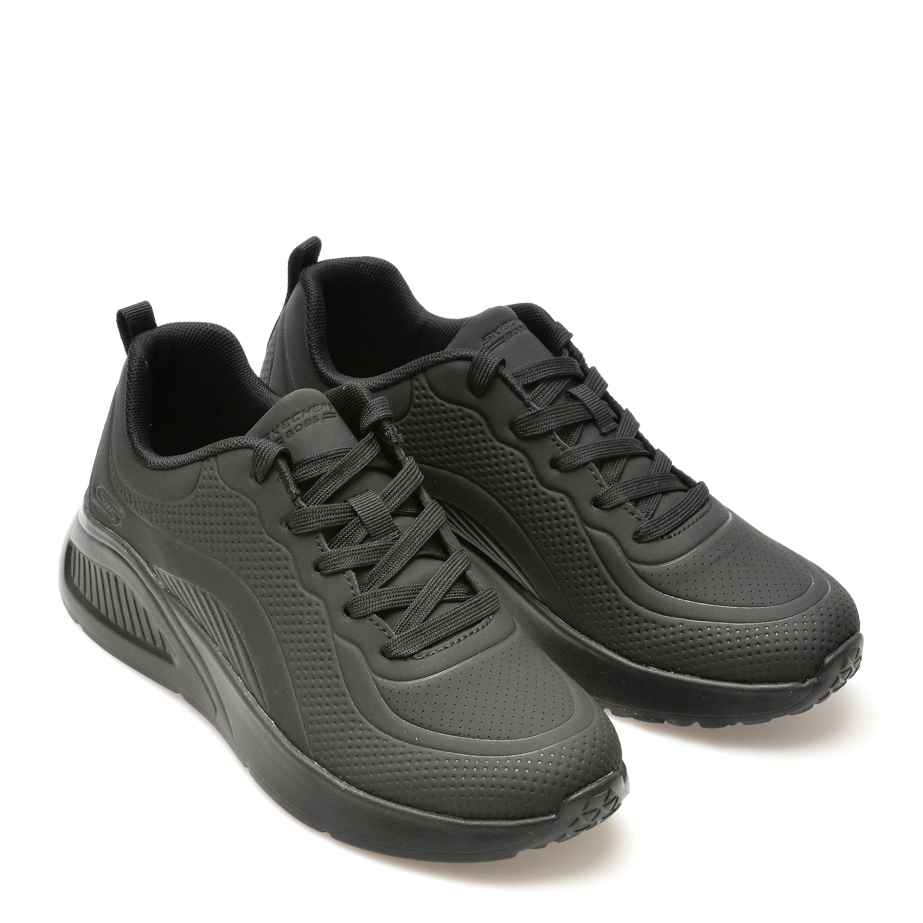 Pantofi sport SKECHERS negri, BOBS BUNO, din piele ecologica - imagine 4