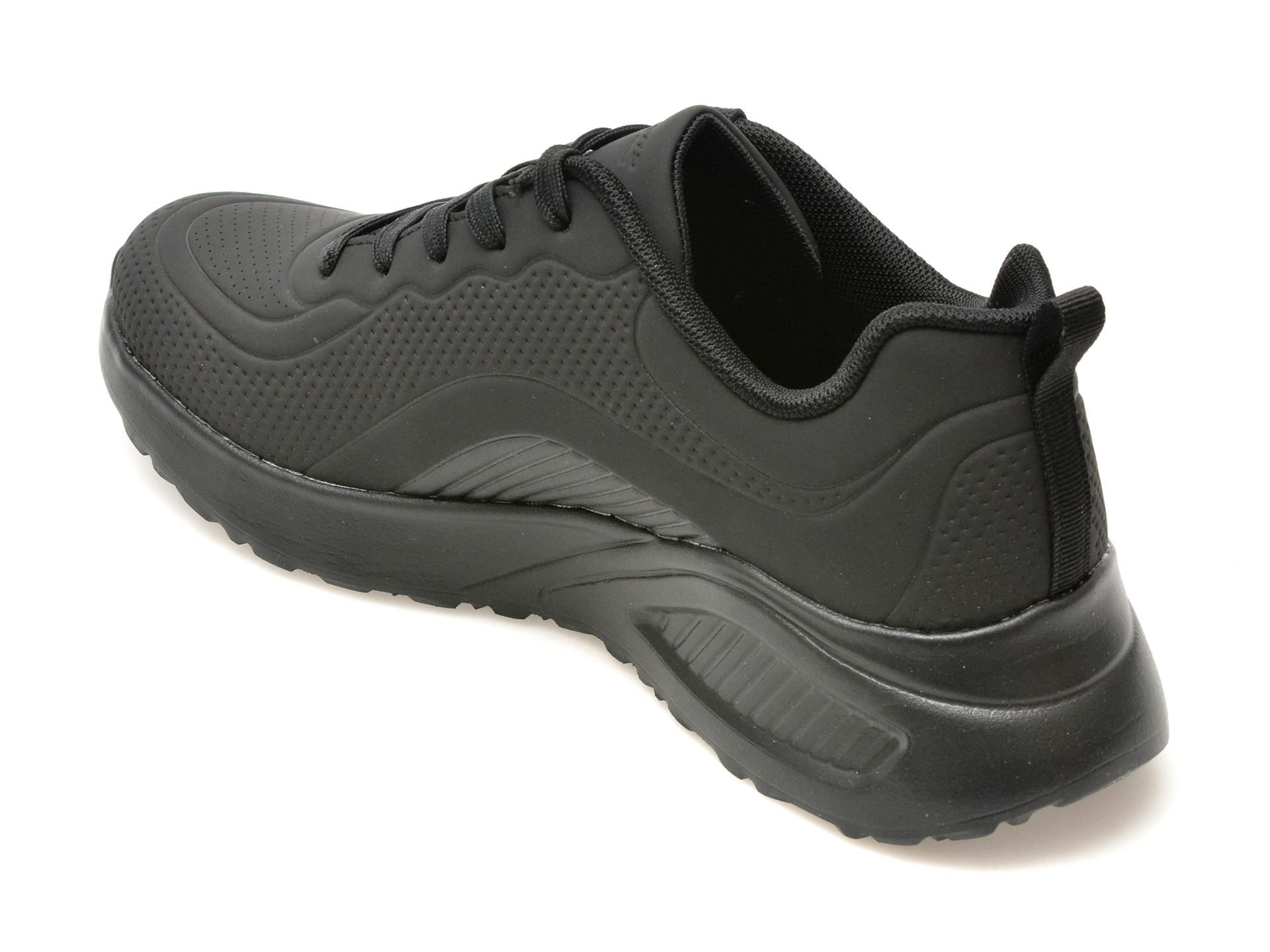 Pantofi sport SKECHERS negri, BOBS BUNO, din piele ecologica - imagine 5