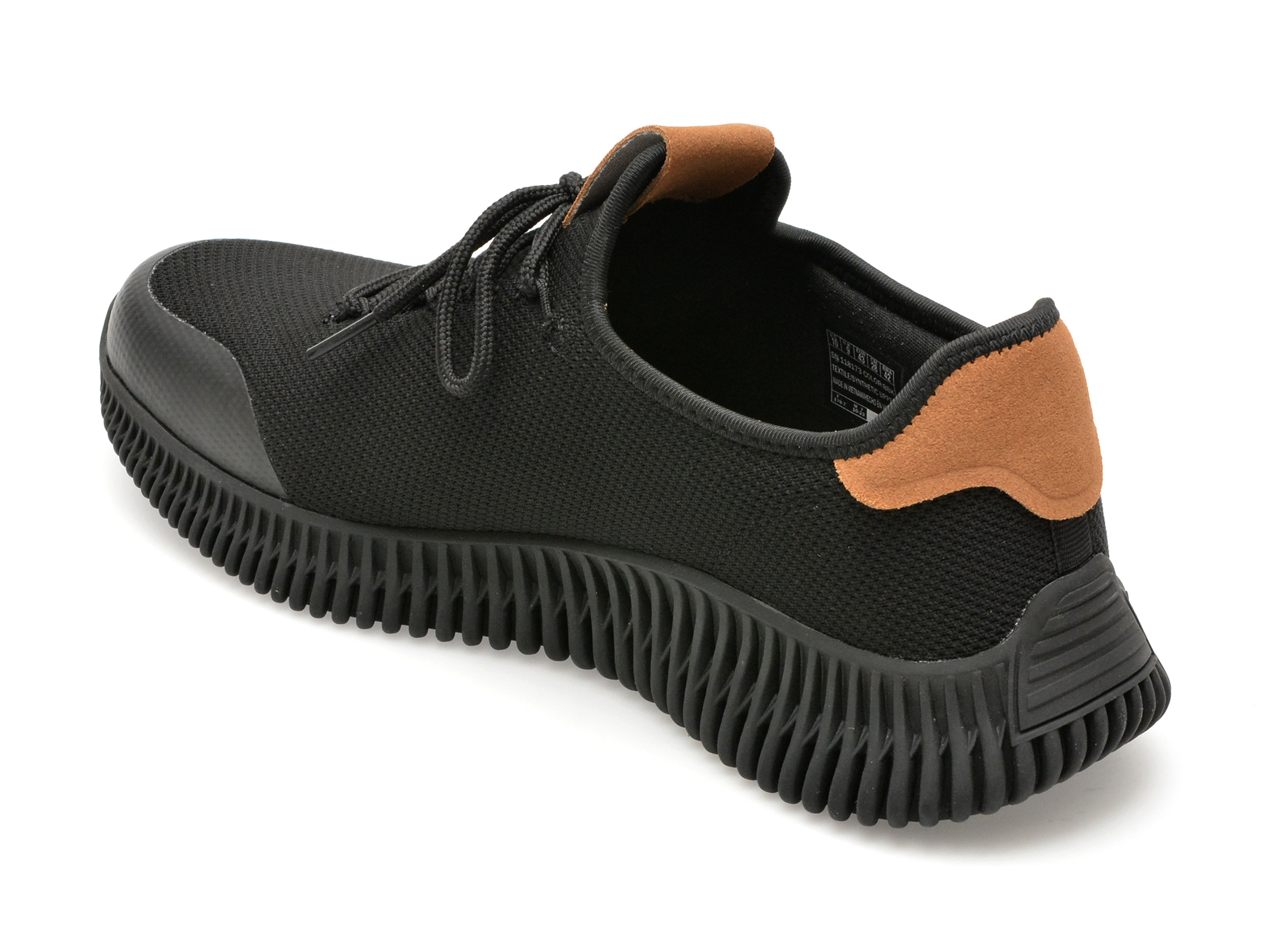 Pantofi sport SKECHERS negri, BOBS GEO, din material textil - imagine 5