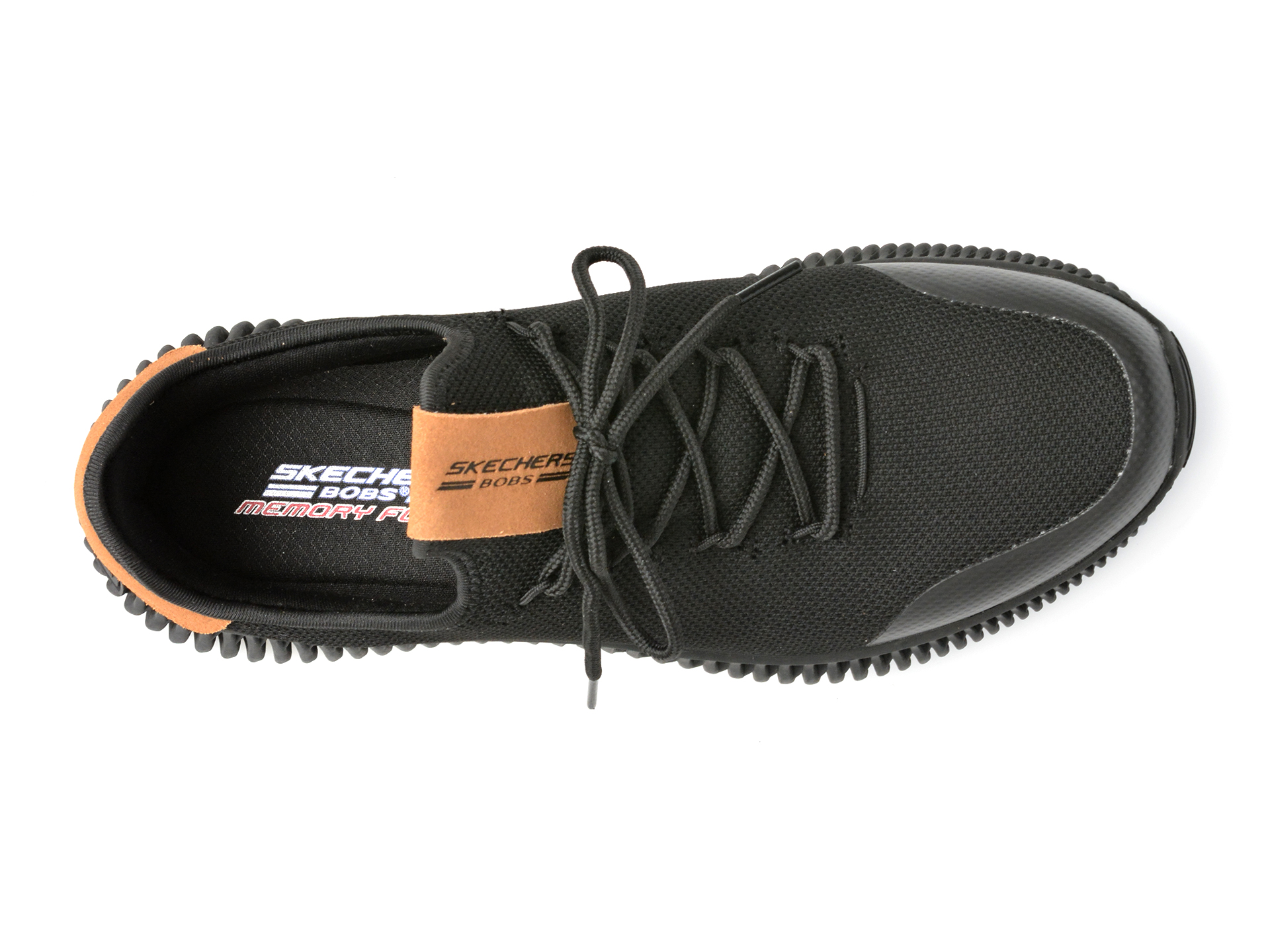 Pantofi sport SKECHERS negri, BOBS GEO, din material textil - imagine 6