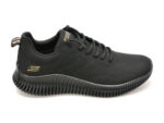 Pantofi sport SKECHERS negri, BOBS GEO, din piele ecologica