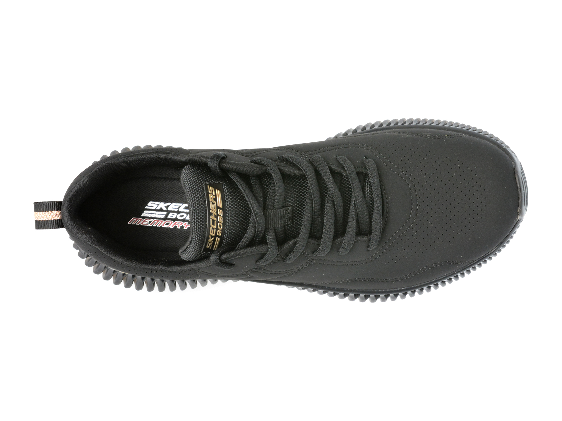 Pantofi sport SKECHERS negri, BOBS GEO, din piele ecologica - imagine 6