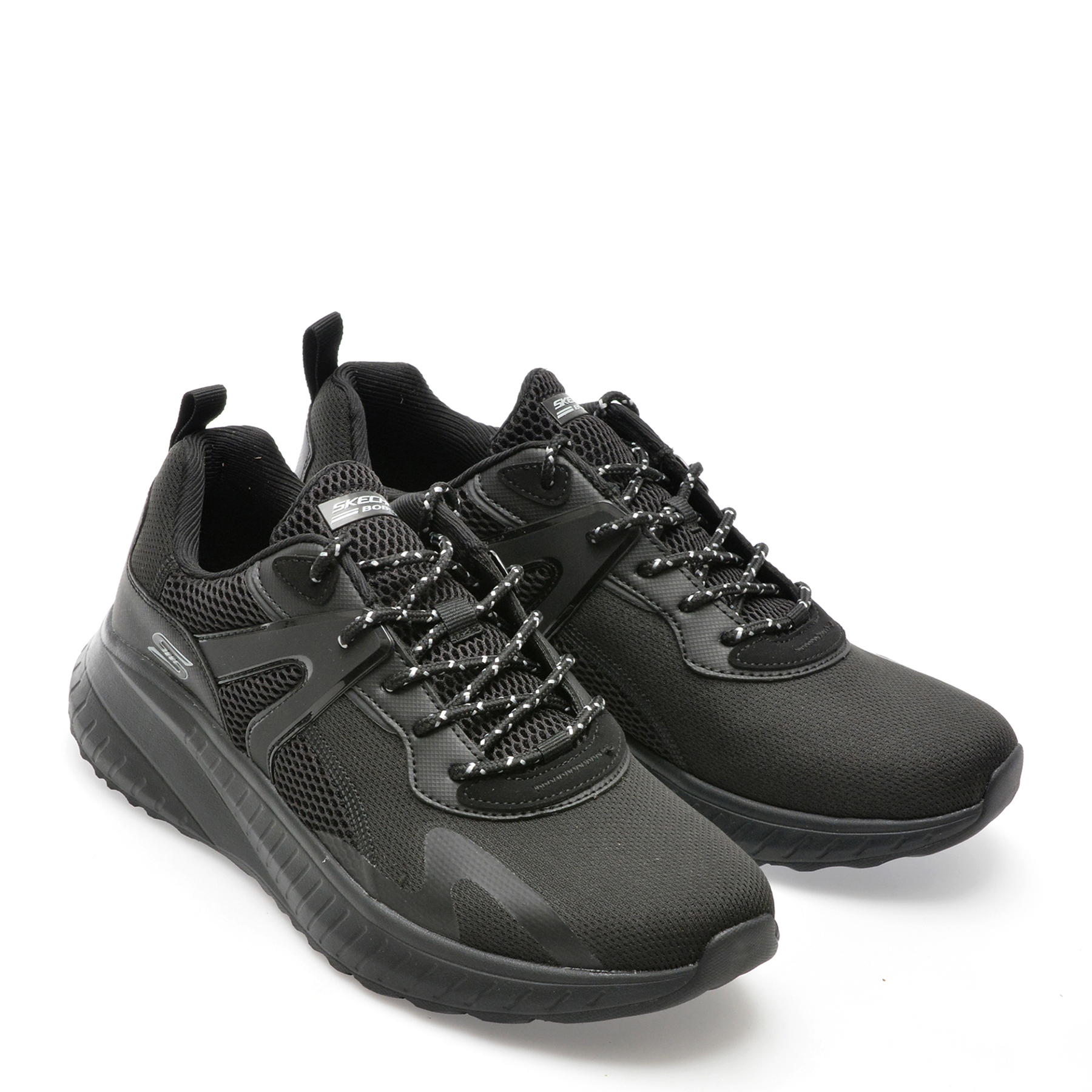 Pantofi sport SKECHERS negri, BOBS SQUAD CHAOS, din material textil - imagine 4