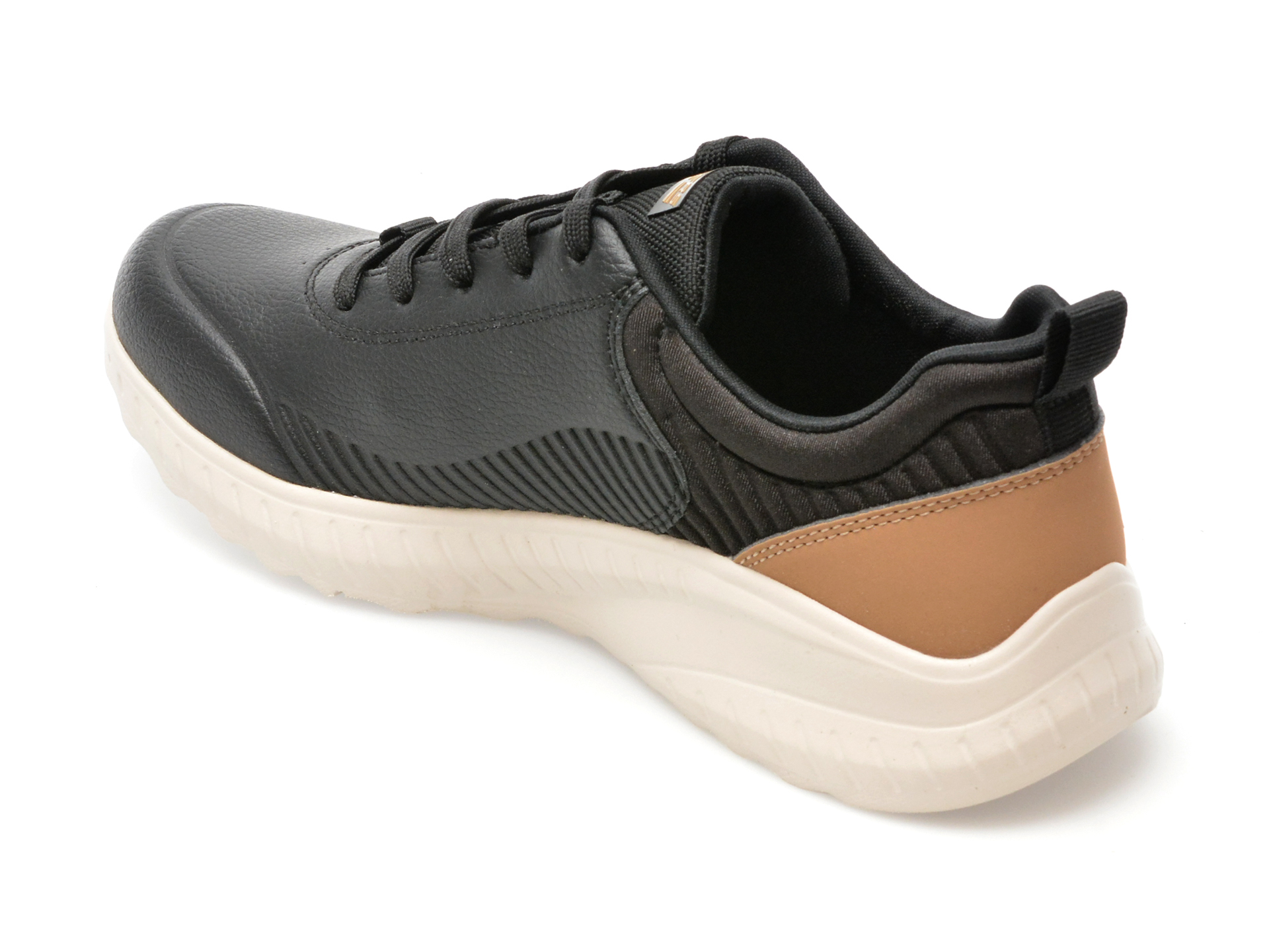 Pantofi sport SKECHERS negri, BOBS SQUAD CHAOS, din piele ecologica - imagine 5