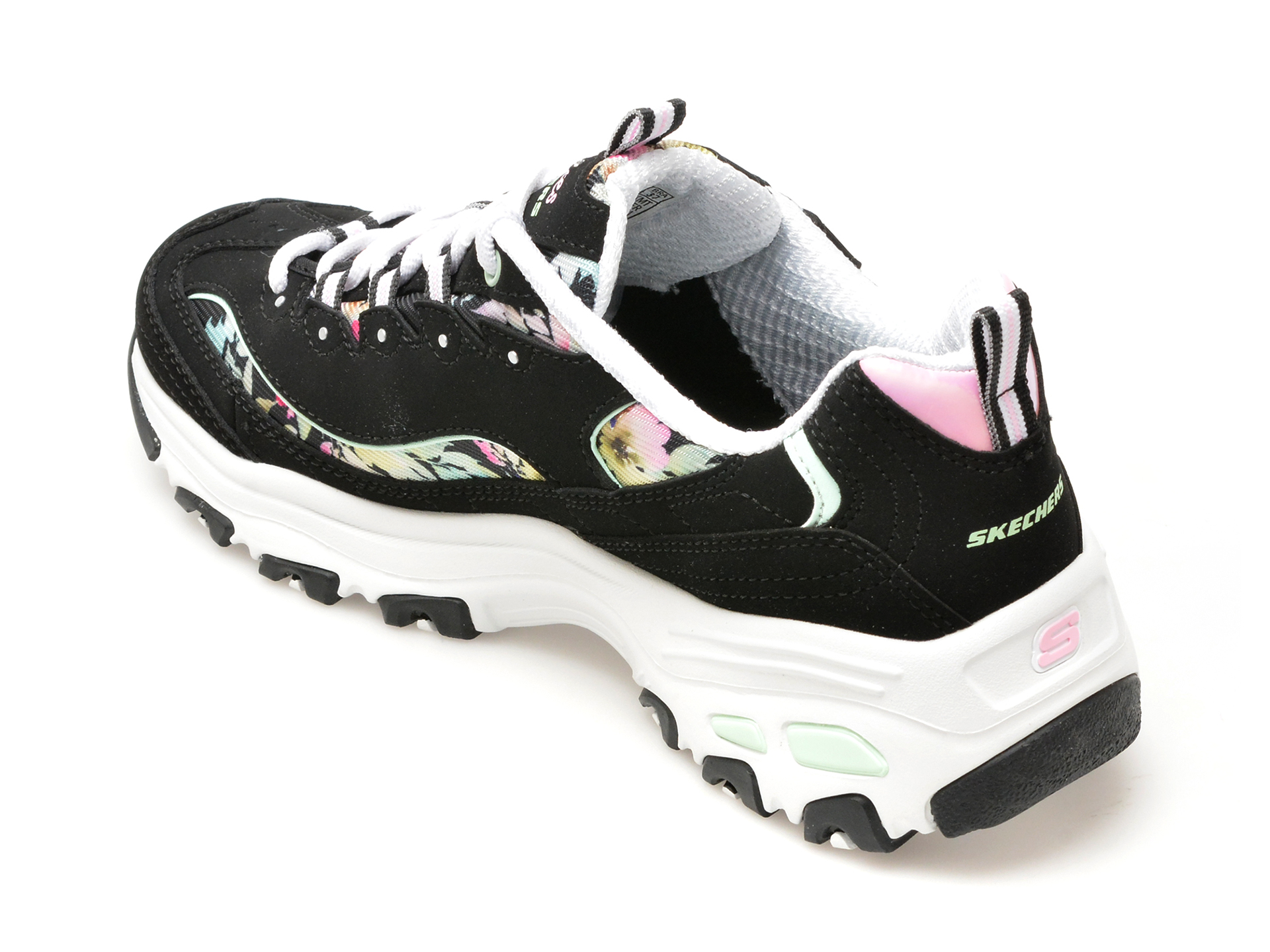 Pantofi sport SKECHERS negri, D LITES, din piele ecologica - imagine 5