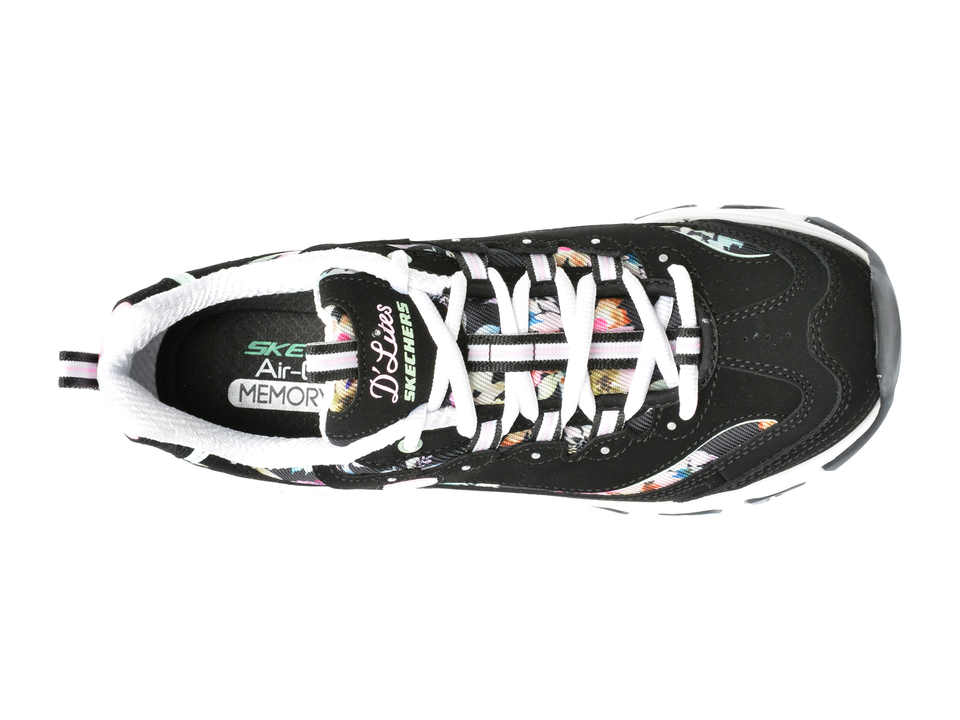 Pantofi sport SKECHERS negri, D LITES, din piele ecologica - imagine 6
