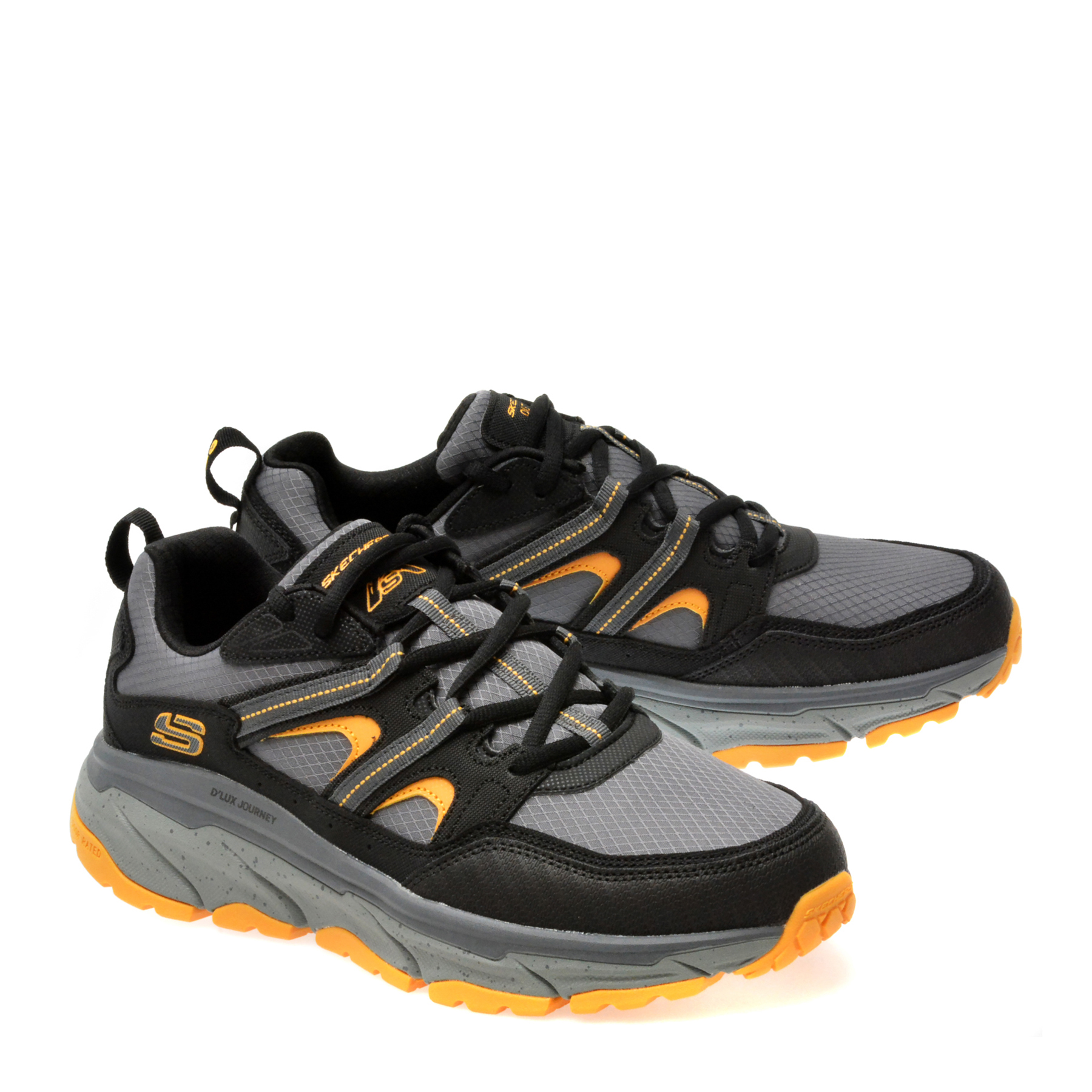 Pantofi sport SKECHERS negri, D LUX JOURNEY, din material textil - imagine 4