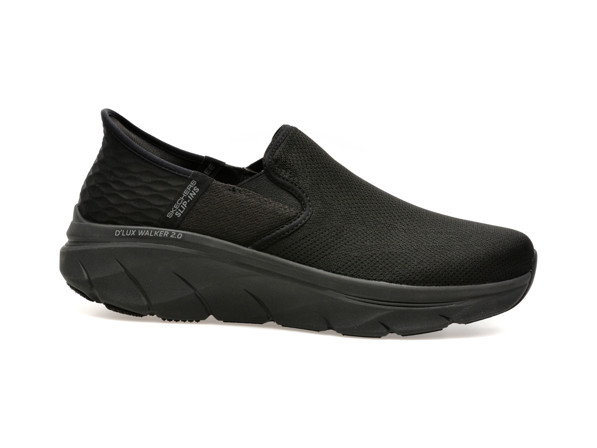Pantofi sport SKECHERS negri, D LUX WALKER 2.0, din material textil