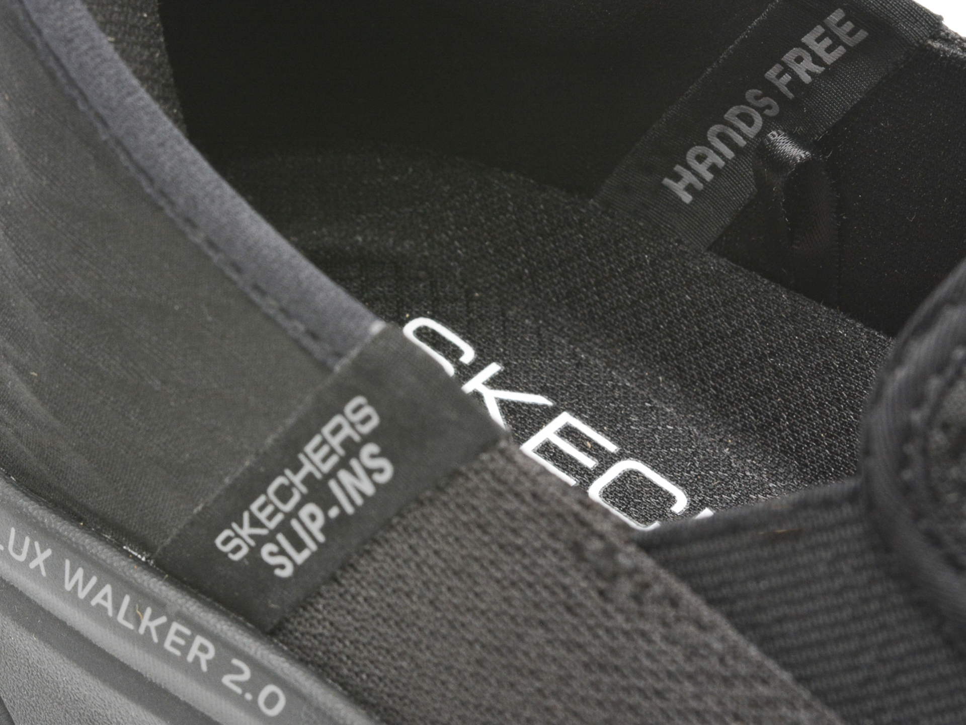 Pantofi sport SKECHERS negri, D LUX WALKER 2.0, din material textil - imagine 3