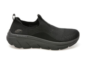 Pantofi sport SKECHERS negri, D LUX WALKER 2.0, din material textil