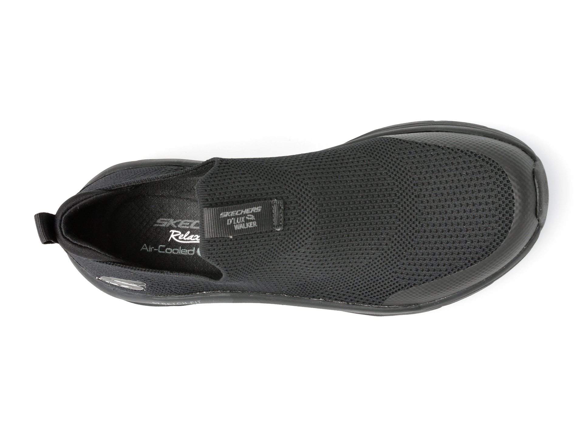 Pantofi sport SKECHERS negri, D LUX WALKER, din material textil - imagine 6