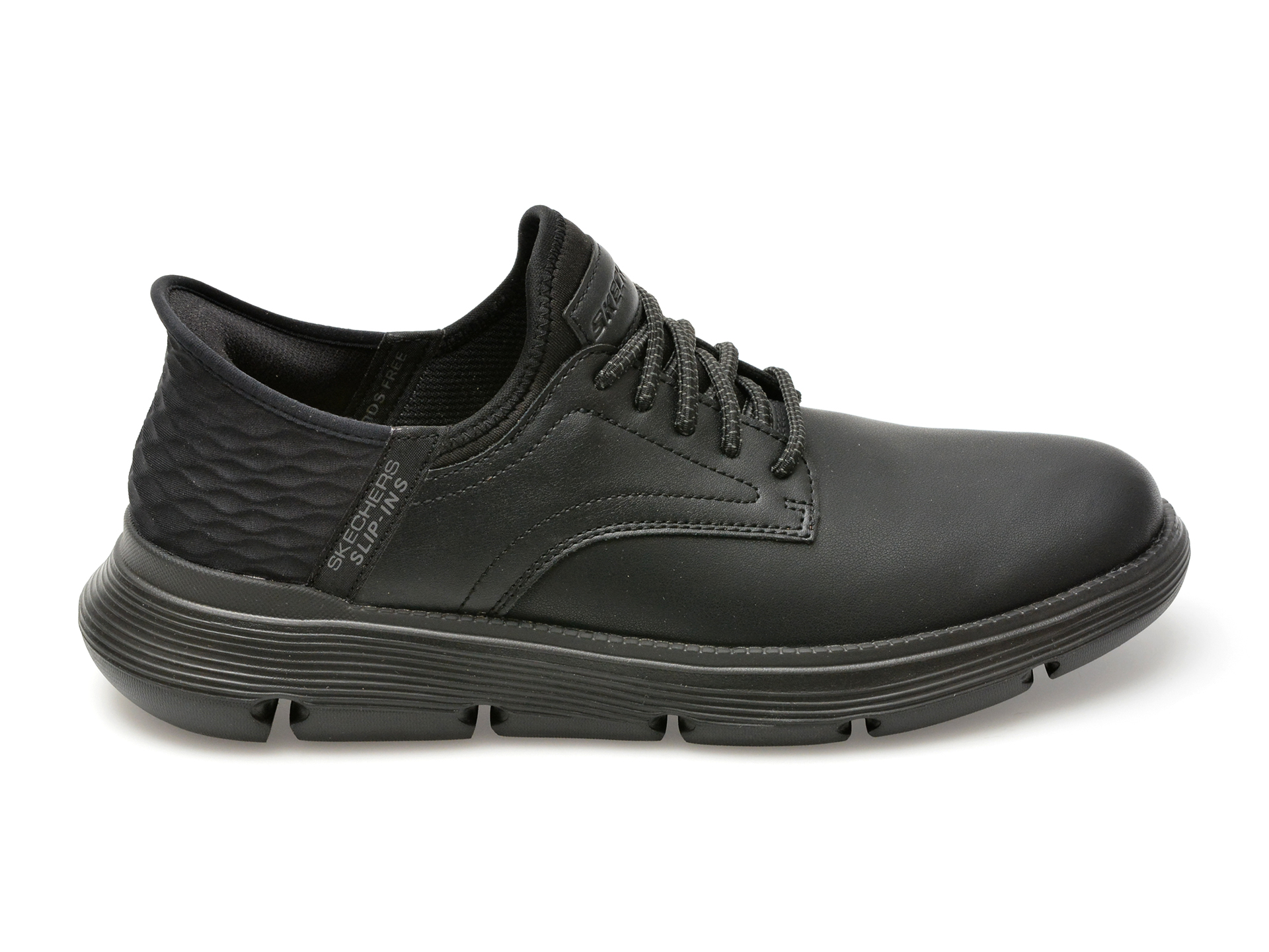 Pantofi sport SKECHERS negri, GARZA, din piele naturala