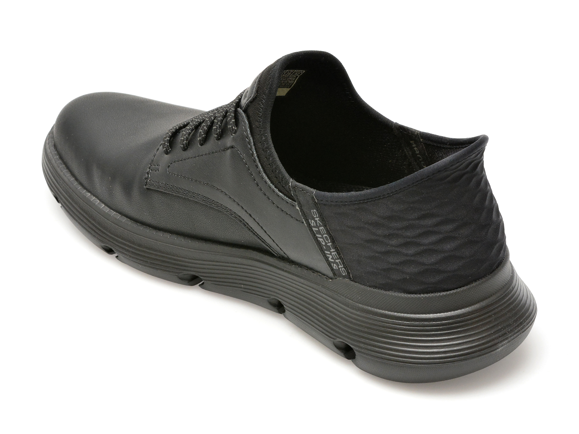 Pantofi sport SKECHERS negri, GARZA, din piele naturala - imagine 5