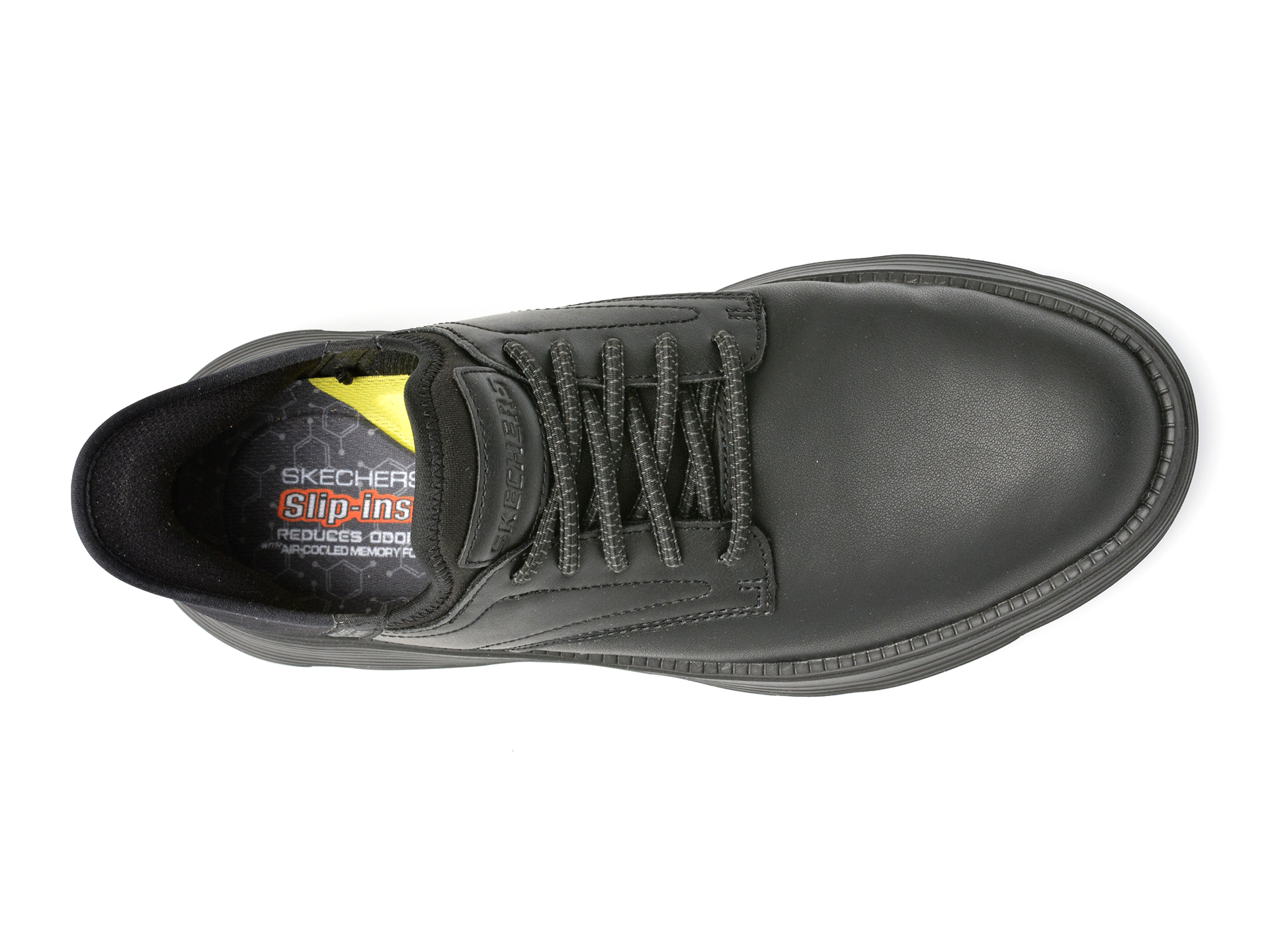 Pantofi sport SKECHERS negri, GARZA, din piele naturala - imagine 6