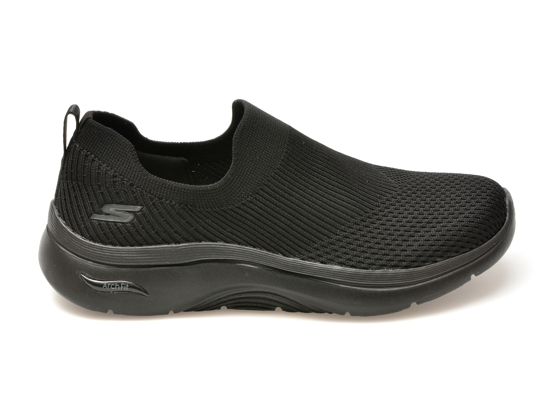 Pantofi sport SKECHERS negri, GO WALK ARCH FIT 2.0, din material textil