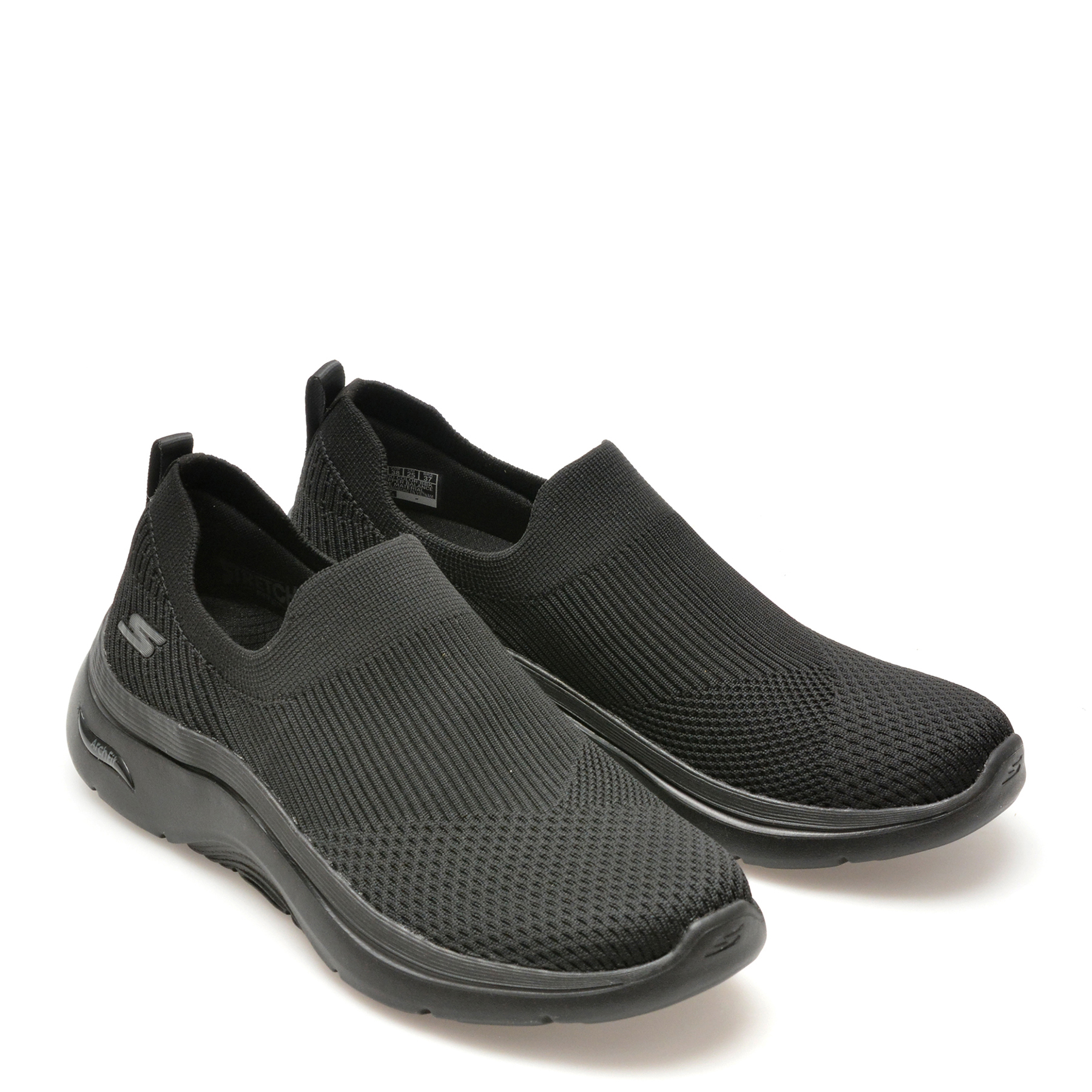 Pantofi sport SKECHERS negri, GO WALK ARCH FIT 2.0, din material textil - imagine 4