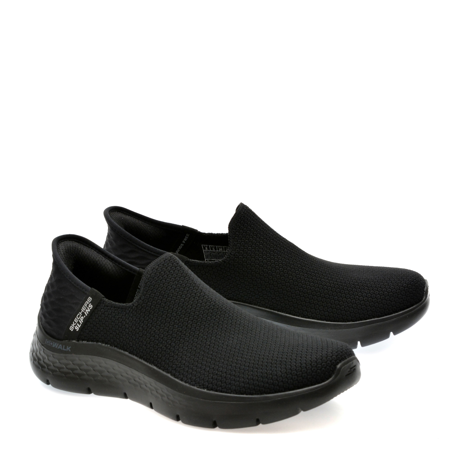 Pantofi sport SKECHERS negri, GO WALK FLEX, din material textil - imagine 4