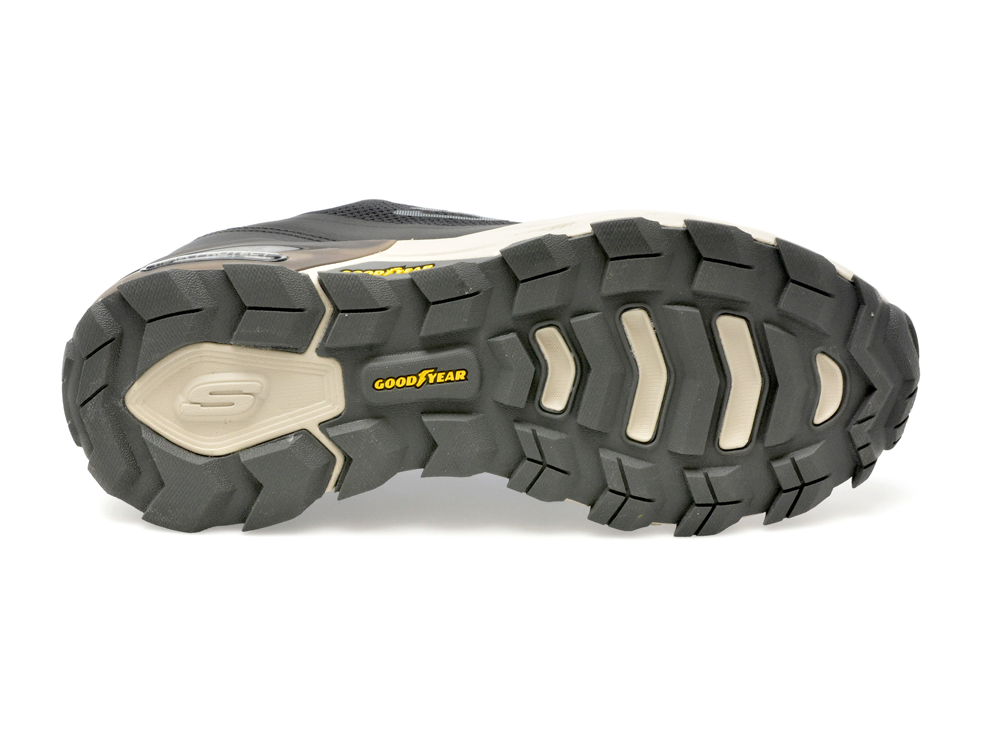 Pantofi sport SKECHERS negri, MAX PROTECT, din material textil si piele ecologica - imagine 7