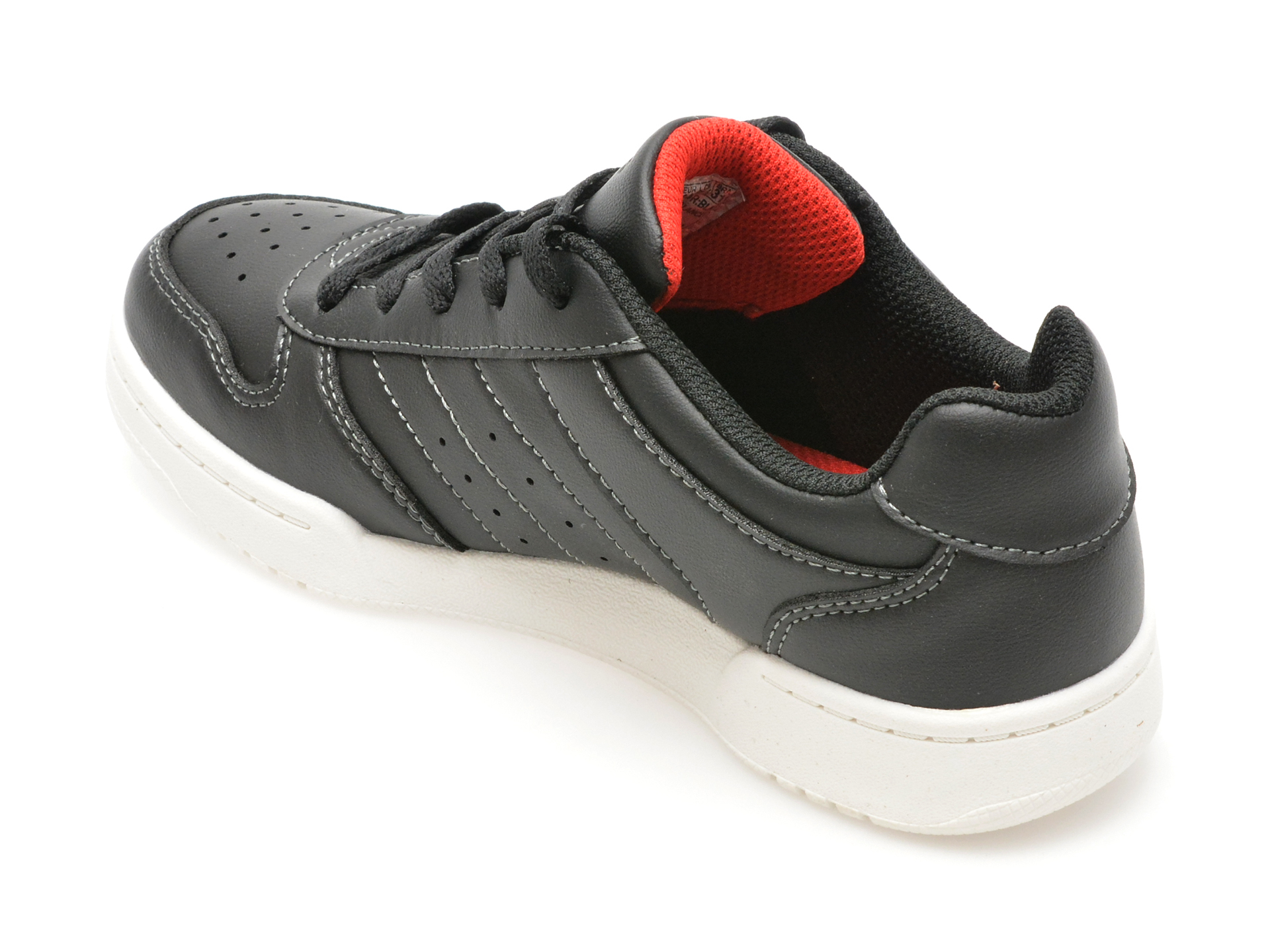 Pantofi sport SKECHERS negri, QUICK STREET, din piele ecologica - imagine 5