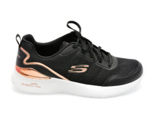 Pantofi sport SKECHERS negri, SKECH-AIR DYNAMIGHT, din material textil