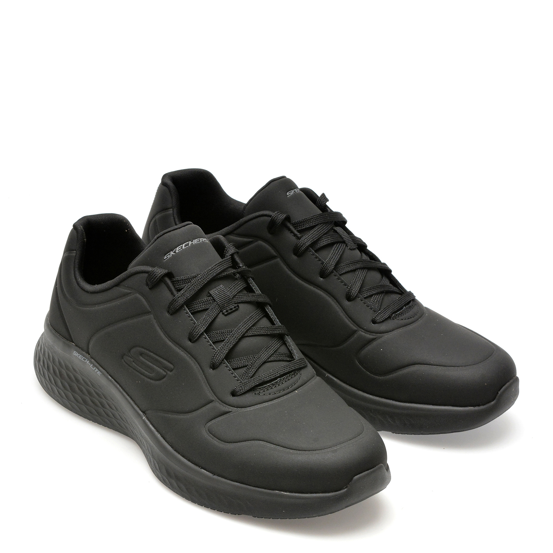Pantofi sport SKECHERS negri, SKECH-LITE PRO, din piele ecologica - imagine 4