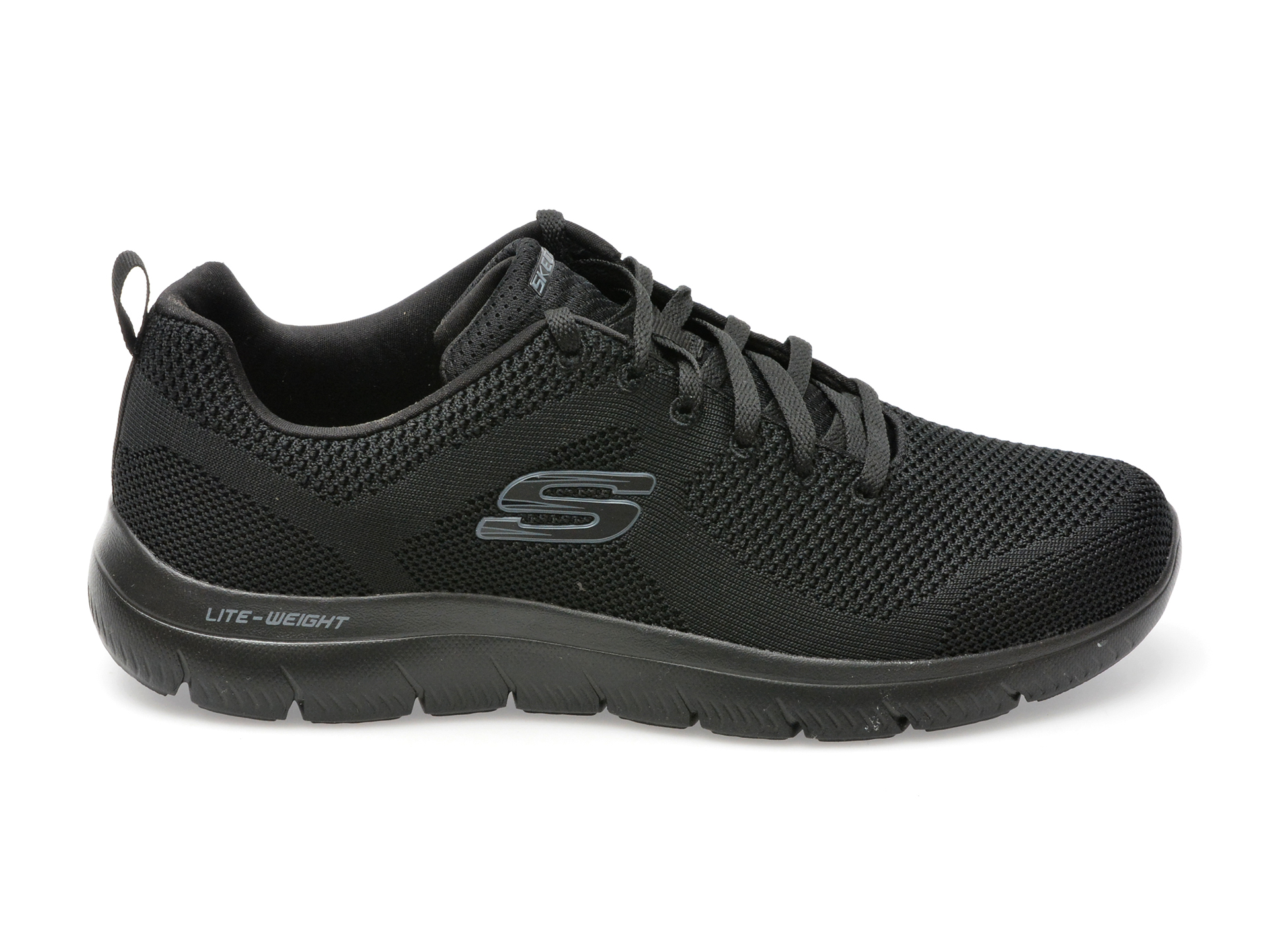 Pantofi sport SKECHERS negri, SUMMITS, din material textil