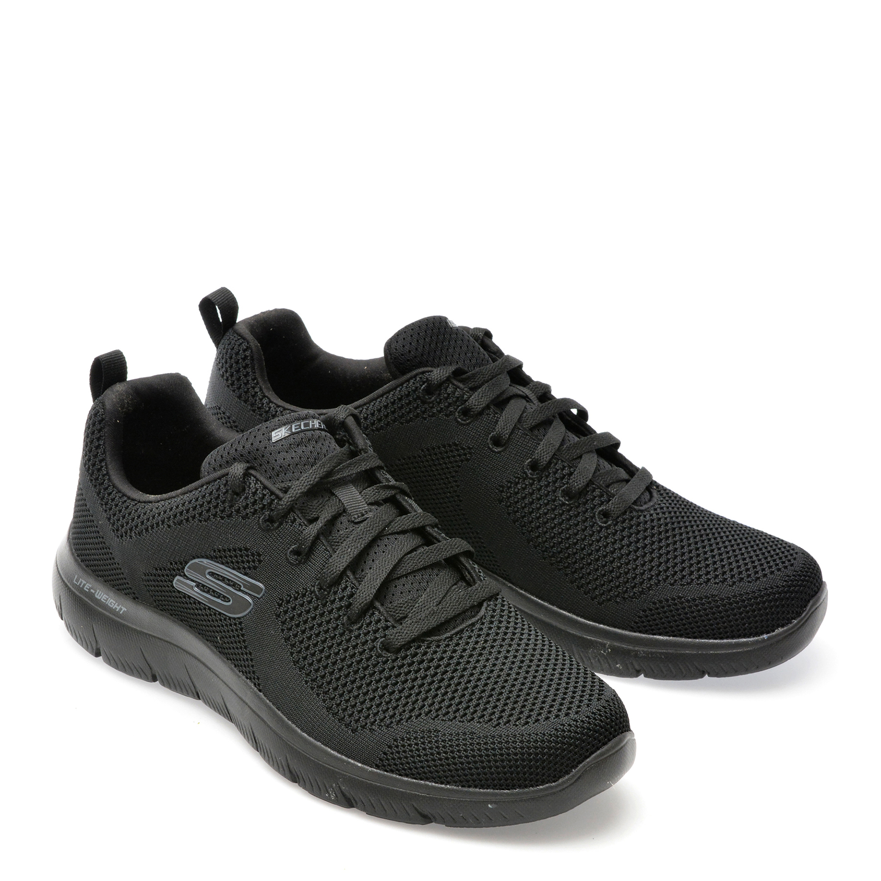Pantofi sport SKECHERS negri, SUMMITS, din material textil - imagine 4