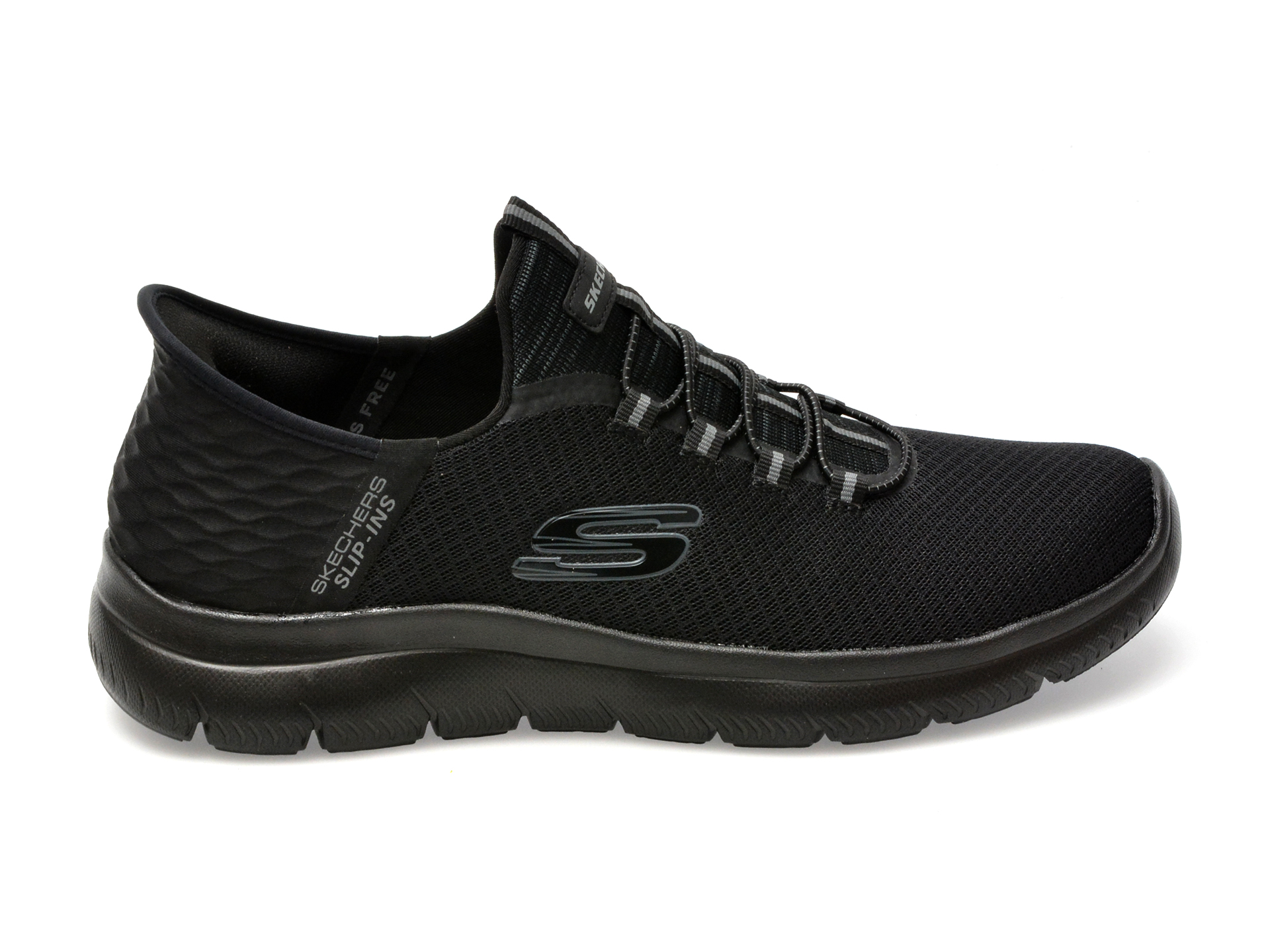Pantofi sport SKECHERS negri, SUMMITS, din material textil