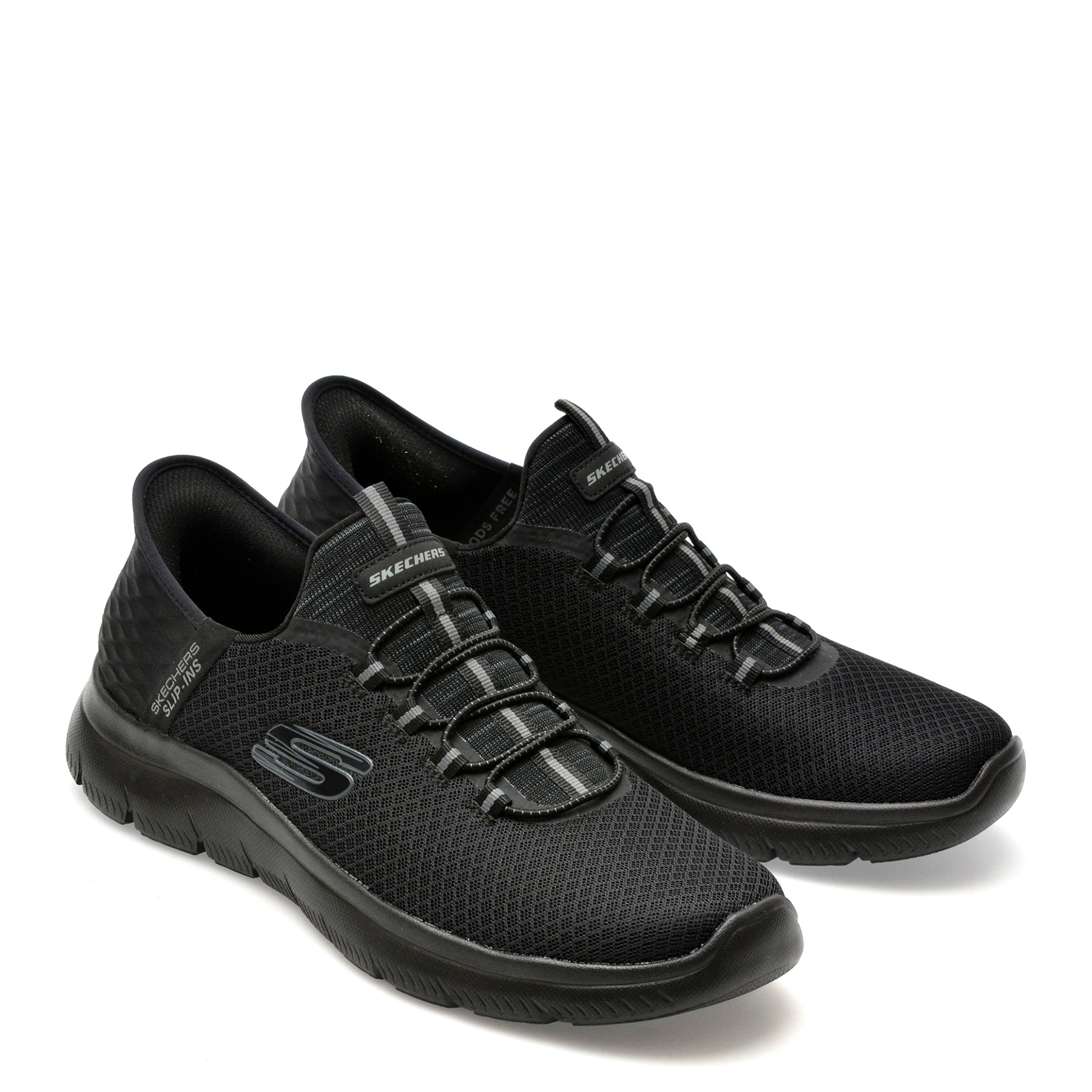 Pantofi sport SKECHERS negri, SUMMITS, din material textil - imagine 4