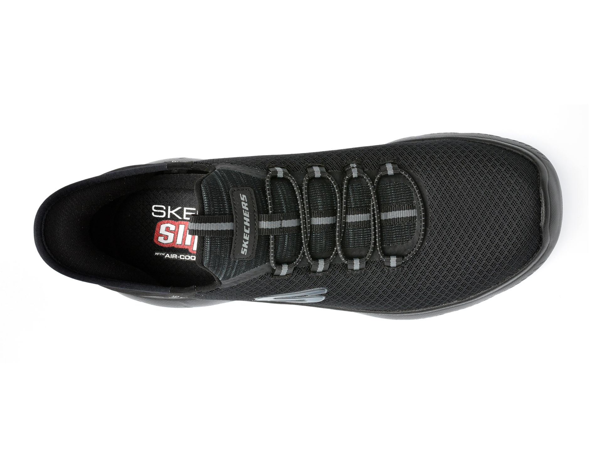 Pantofi sport SKECHERS negri, SUMMITS, din material textil - imagine 6