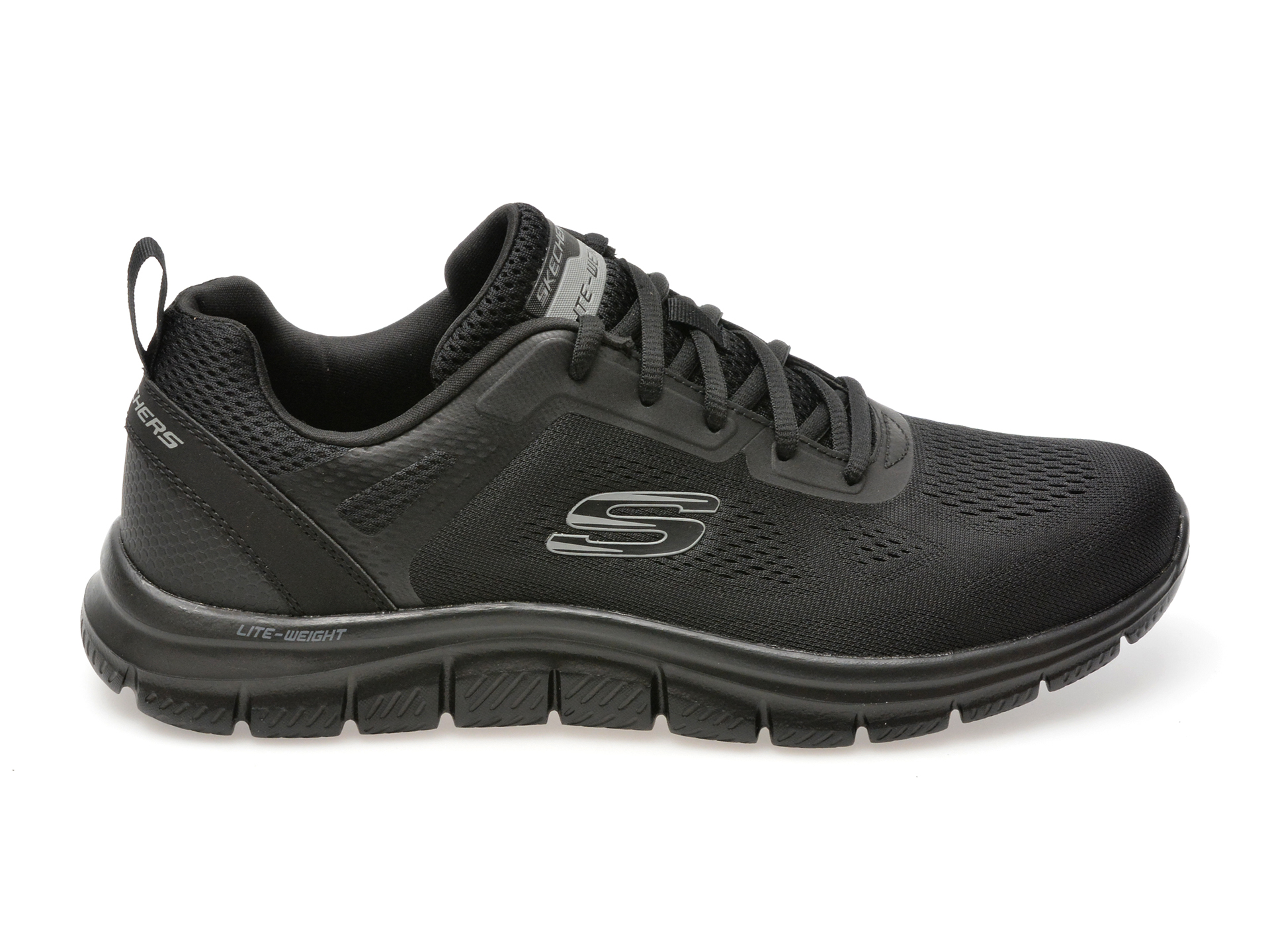 Pantofi sport SKECHERS negri, TRACK, din material textil