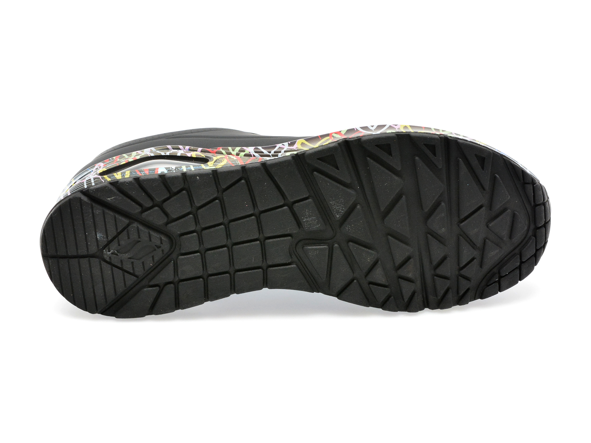 Pantofi sport SKECHERS negri, UNO, din piele ecologica - imagine 7