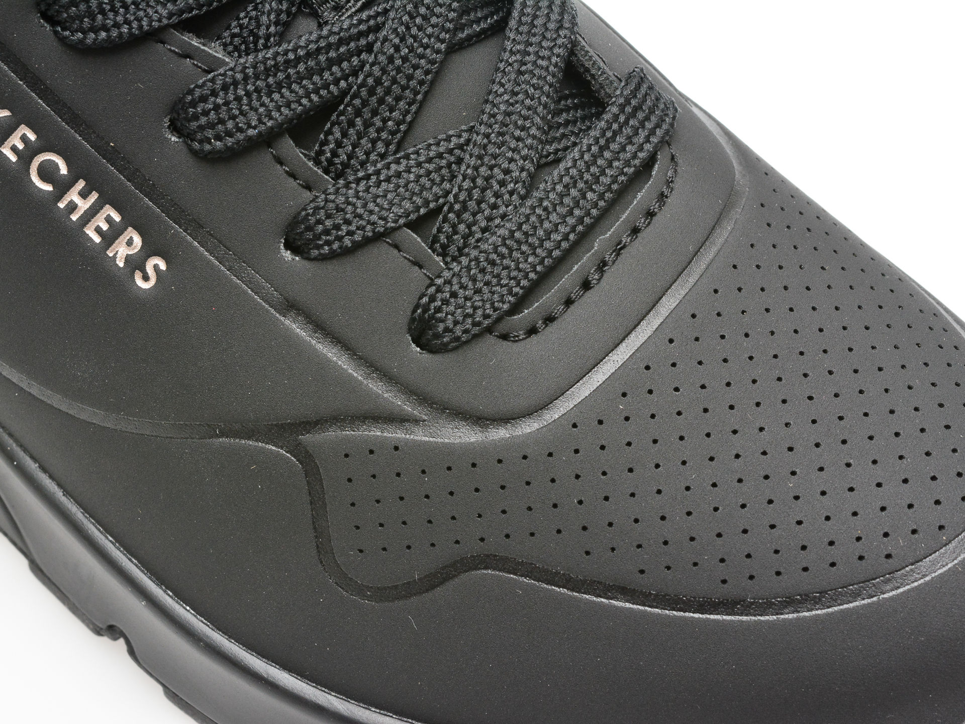 Pantofi sport SKECHERS negri, UNO, din piele ecologica - imagine 2