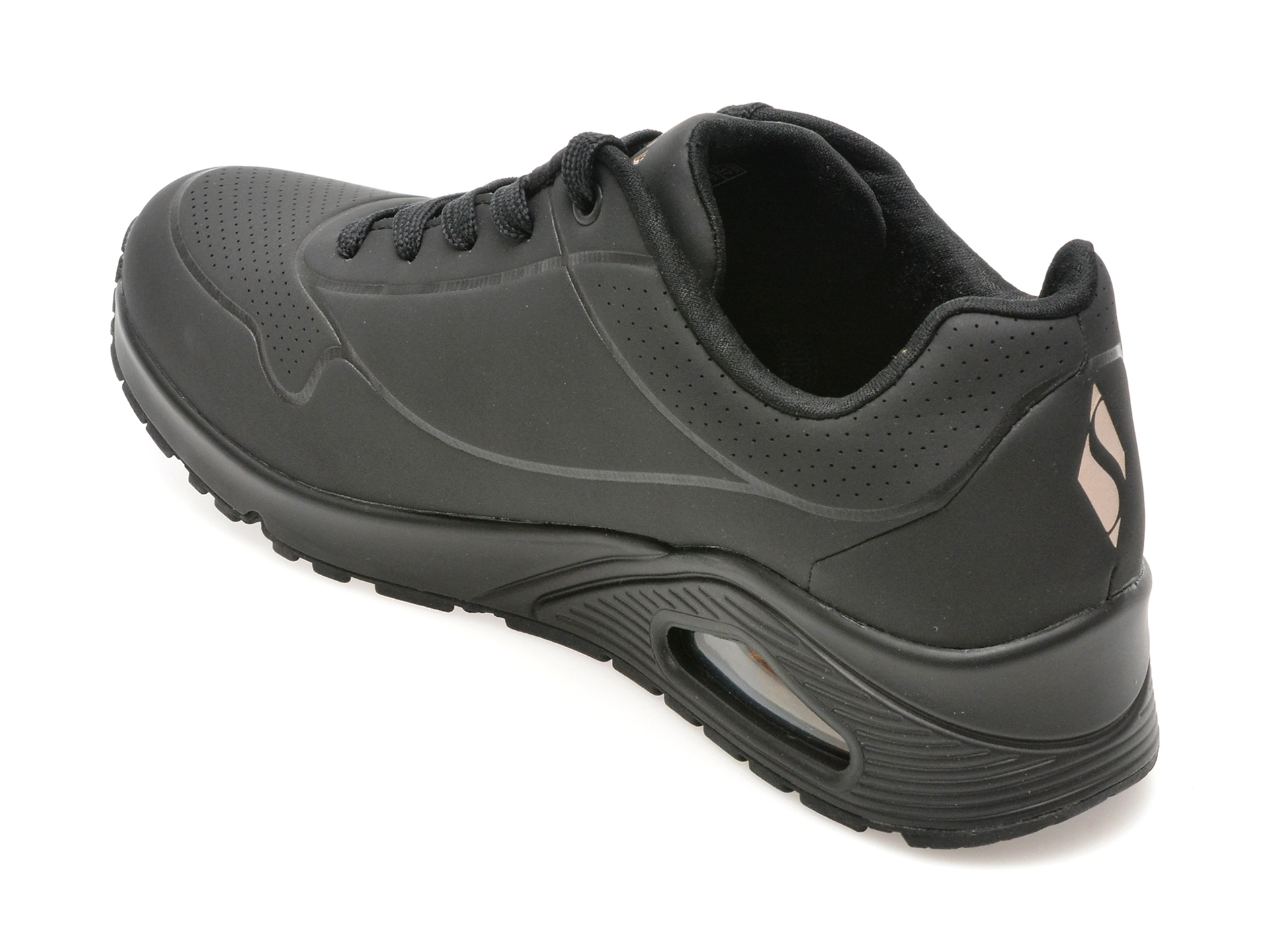 Pantofi sport SKECHERS negri, UNO, din piele ecologica - imagine 5
