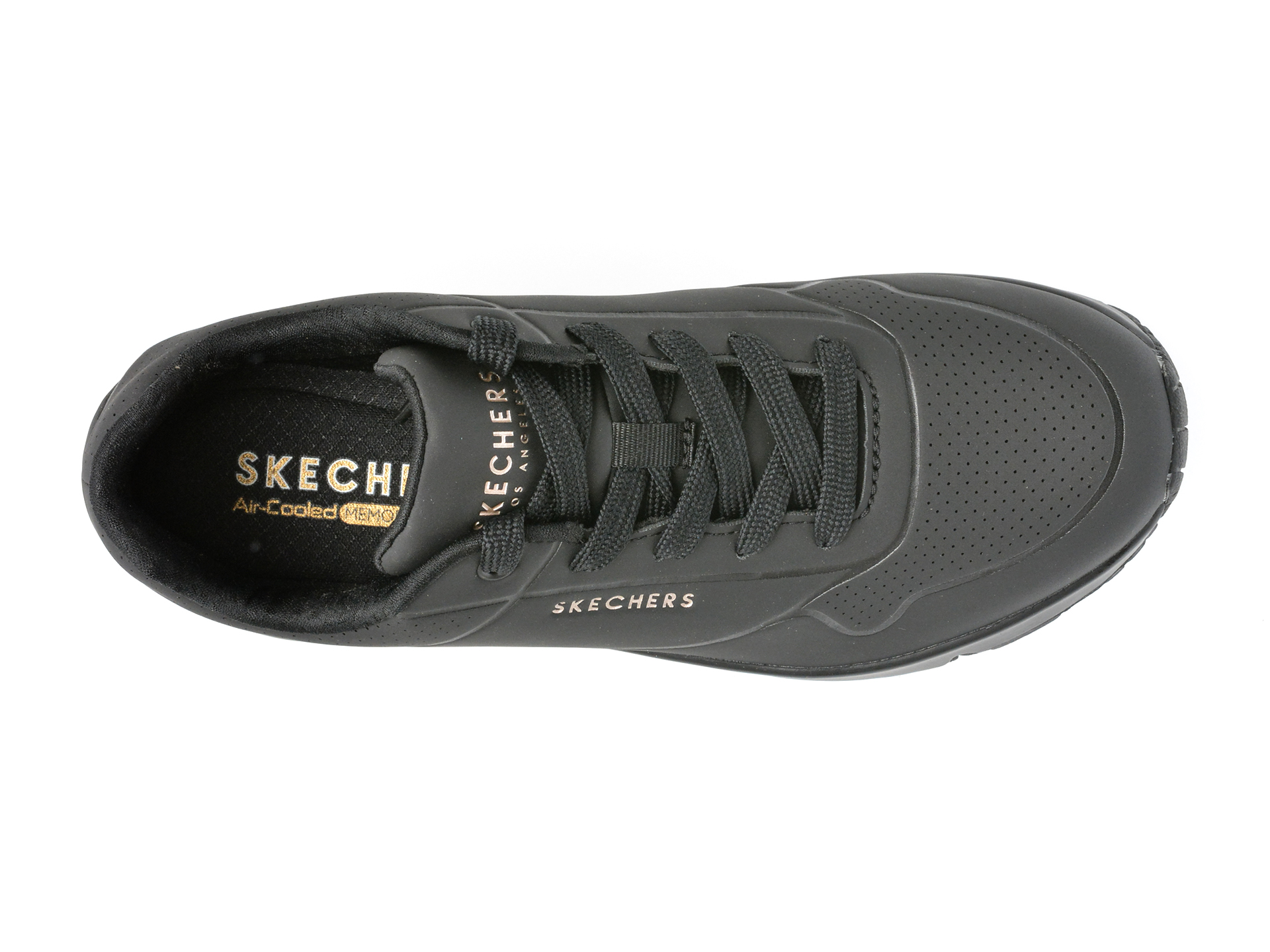 Pantofi sport SKECHERS negri, UNO, din piele ecologica - imagine 6