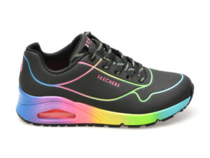 Pantofi sport SKECHERS negri, UNO, din piele ecologica
