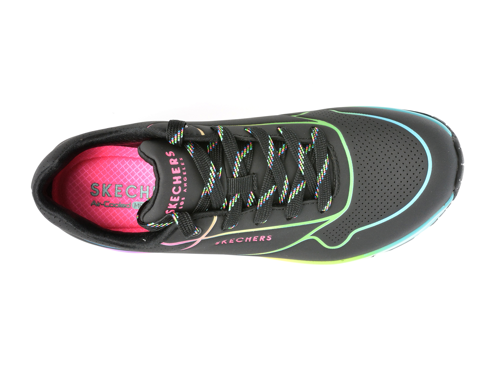 Pantofi sport SKECHERS negri, UNO, din piele ecologica - imagine 6