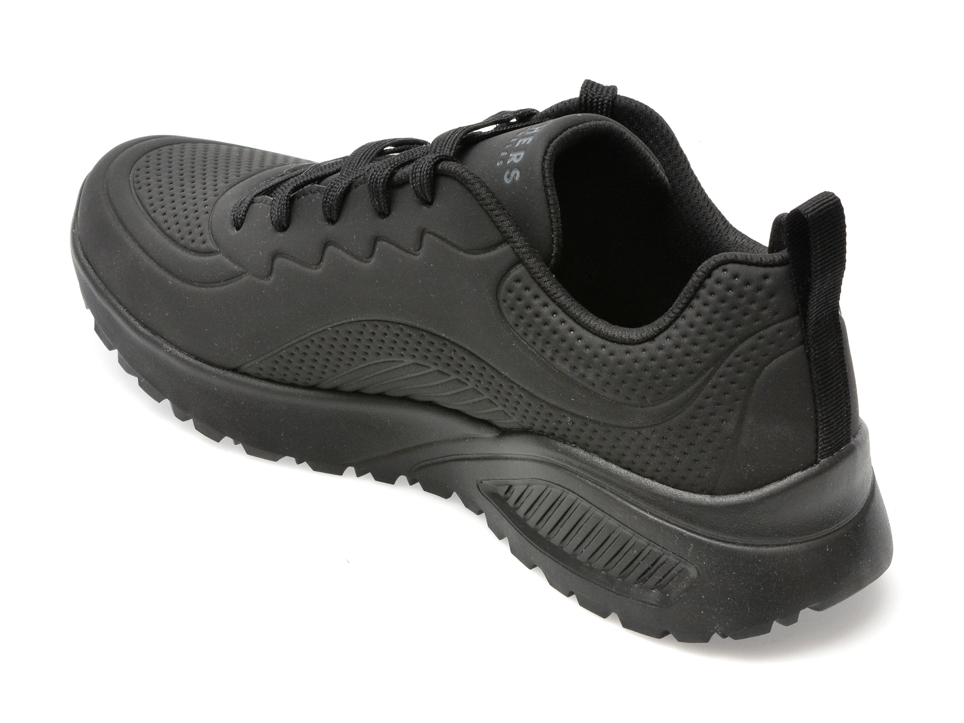 Pantofi sport SKECHERS negri, UNO LITE, din piele ecologica - imagine 5