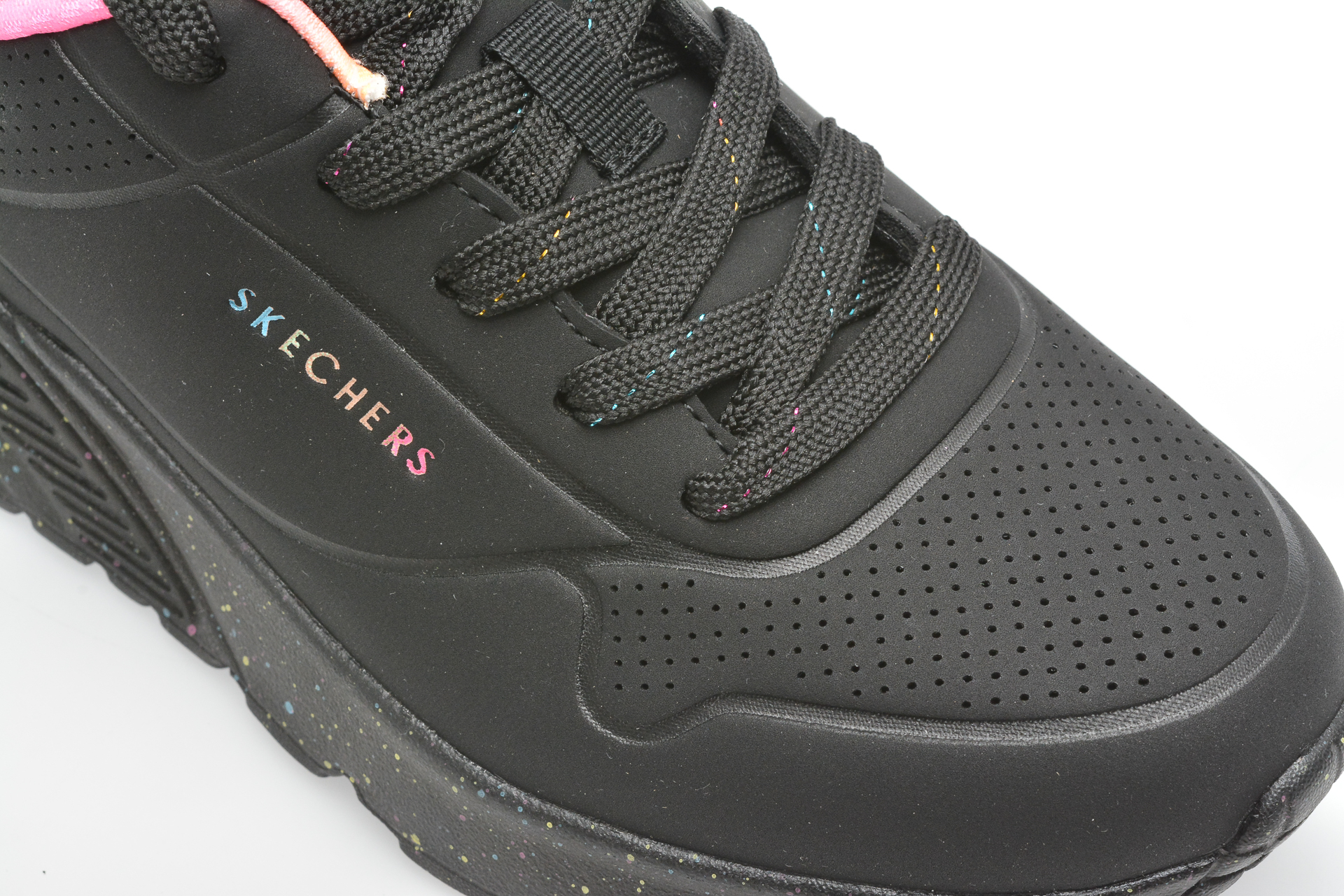 Pantofi sport SKECHERS negri, UNO LITE, din piele ecologica - imagine 2