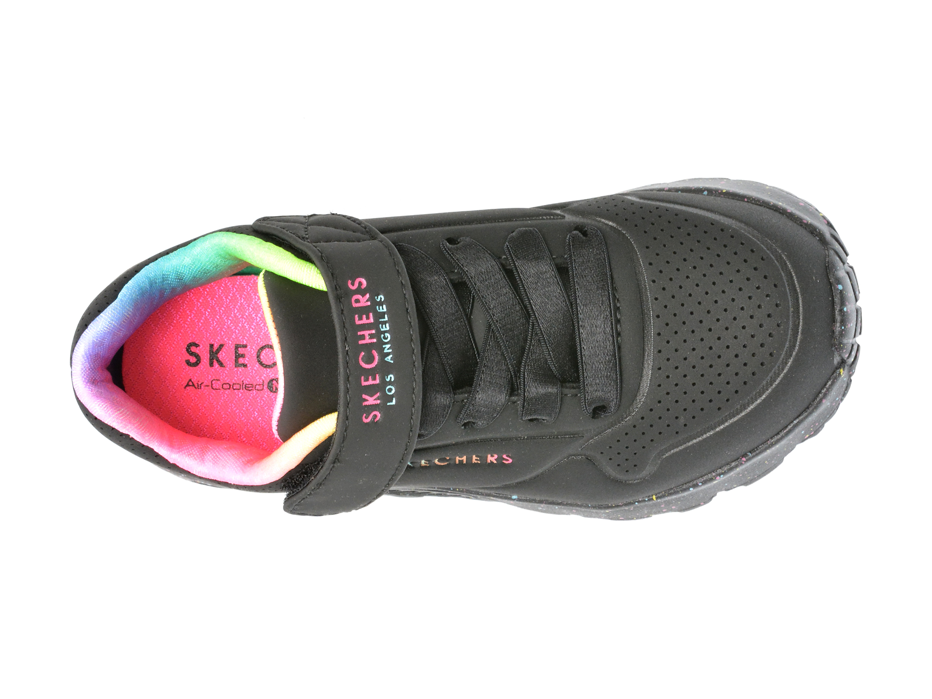 Pantofi sport SKECHERS negri, UNO LITE, din piele ecologica - imagine 6