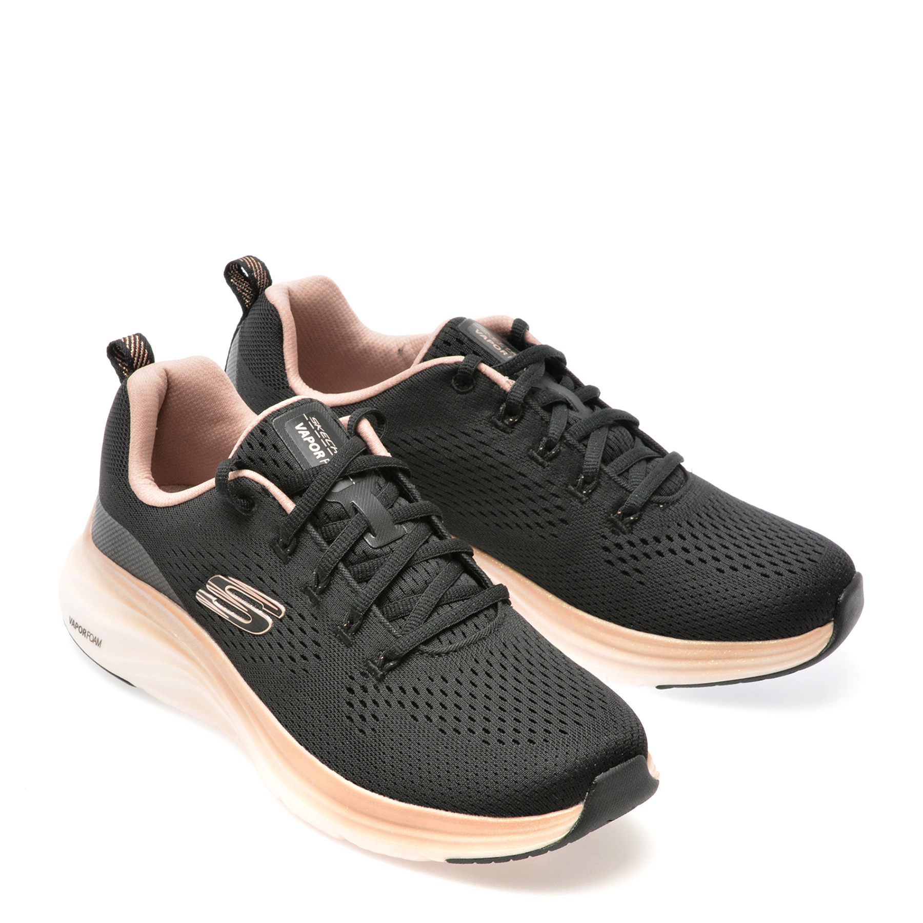 Pantofi sport SKECHERS negri, VAPOR FOAM, din material textil - imagine 4