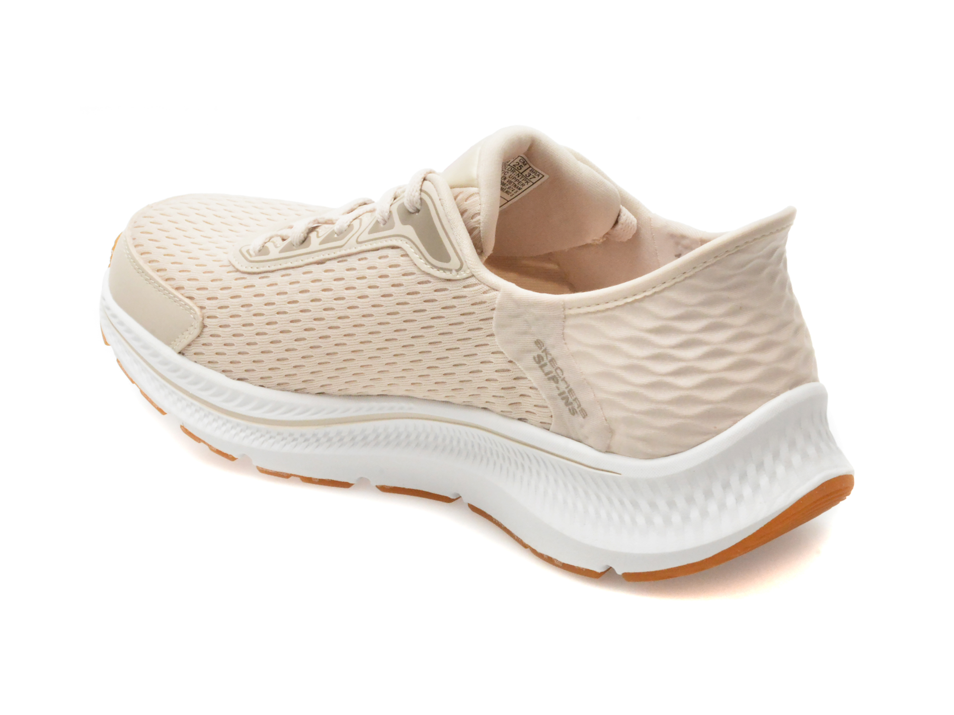 Pantofi sport SKECHERS nude, GO RUN CONSISTENT 2.0, din material textil - imagine 5