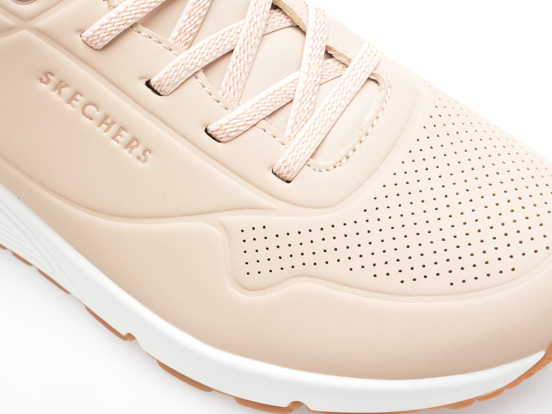 Pantofi sport SKECHERS nude, UNO, din piele ecologica