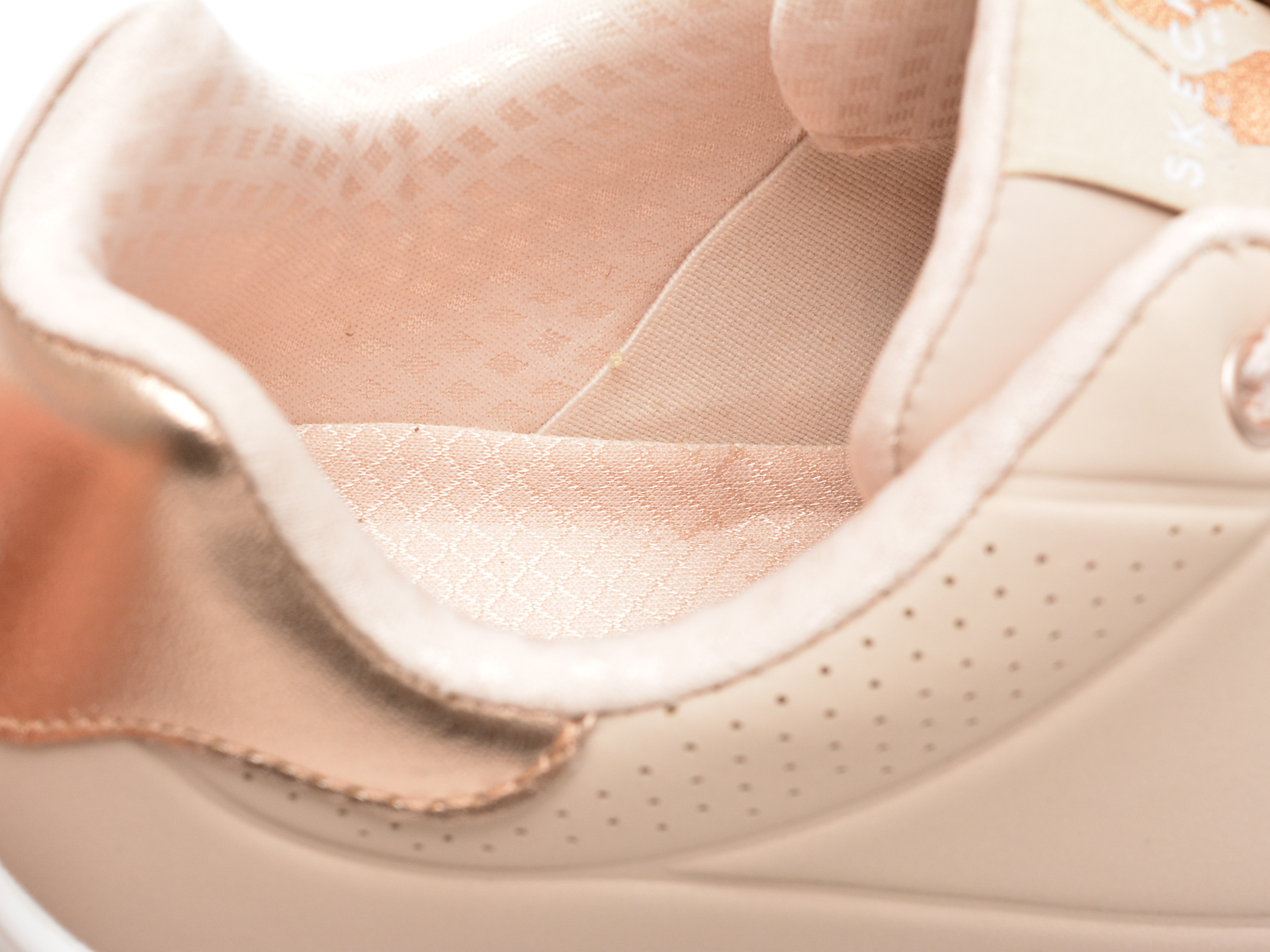 Pantofi sport SKECHERS nude, UNO, din piele ecologica - imagine 3