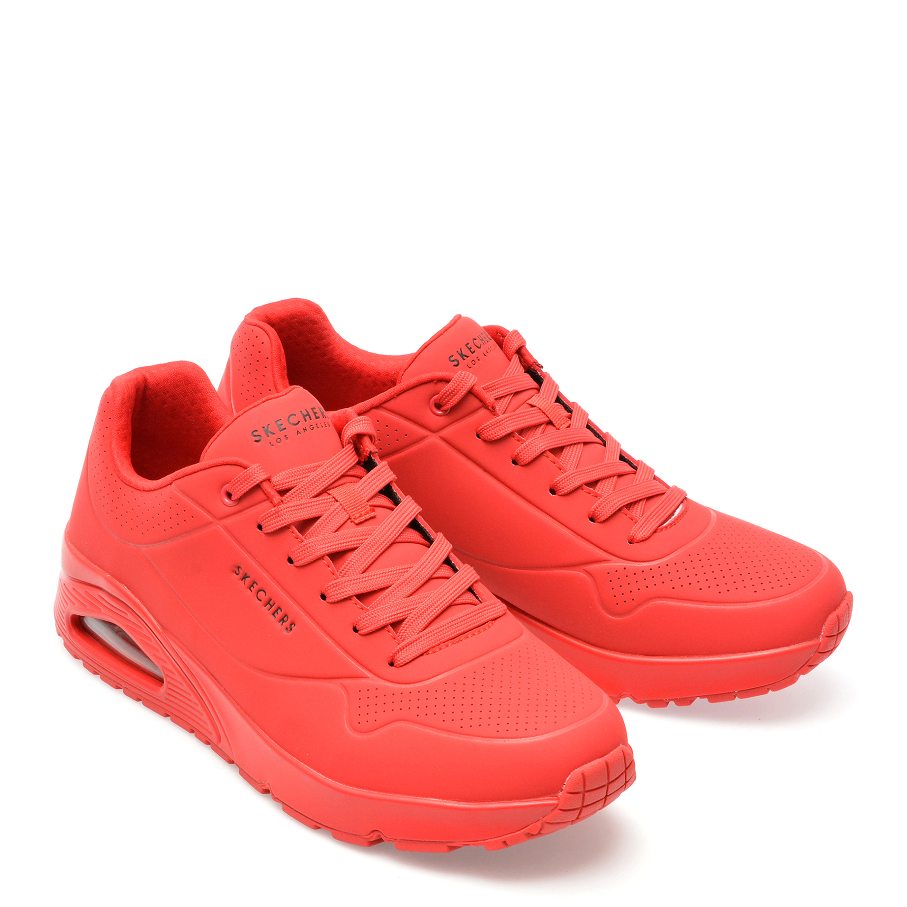 Pantofi sport SKECHERS rosii, UNO, din piele ecologica - imagine 4