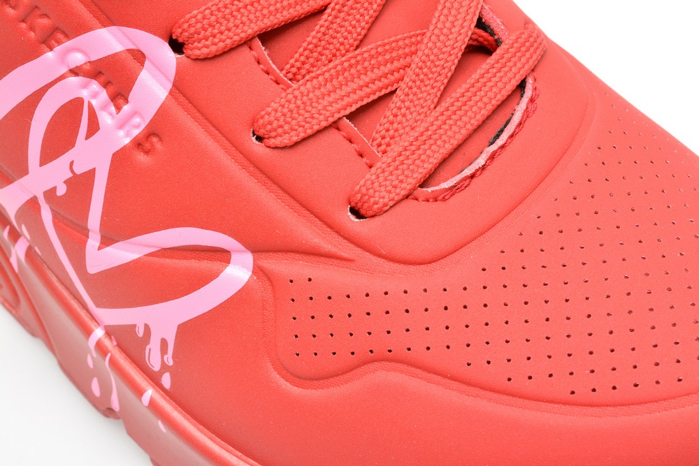 Pantofi sport SKECHERS rosii, UNO, din piele ecologica - imagine 2