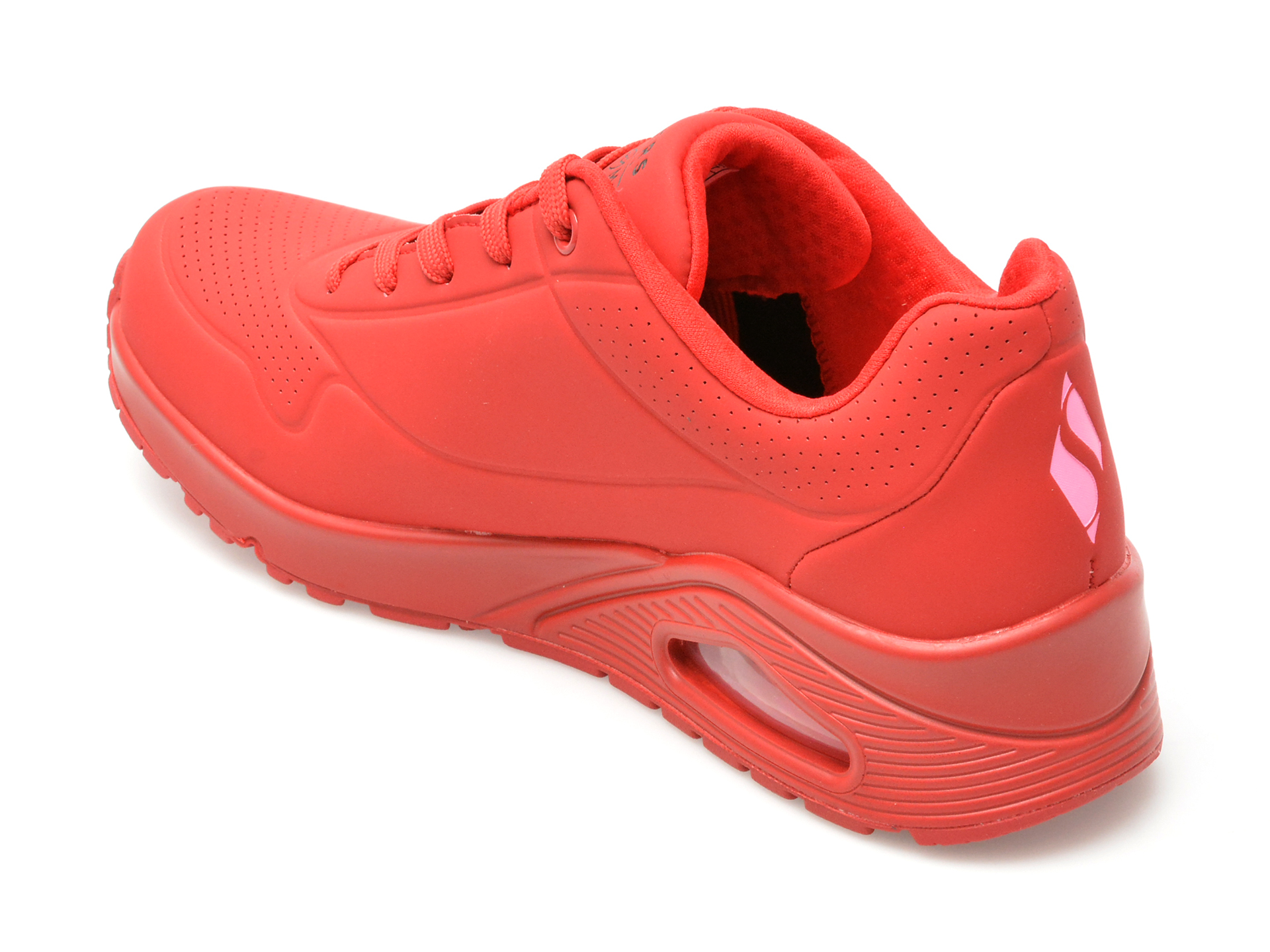 Pantofi sport SKECHERS rosii, UNO, din piele ecologica - imagine 5