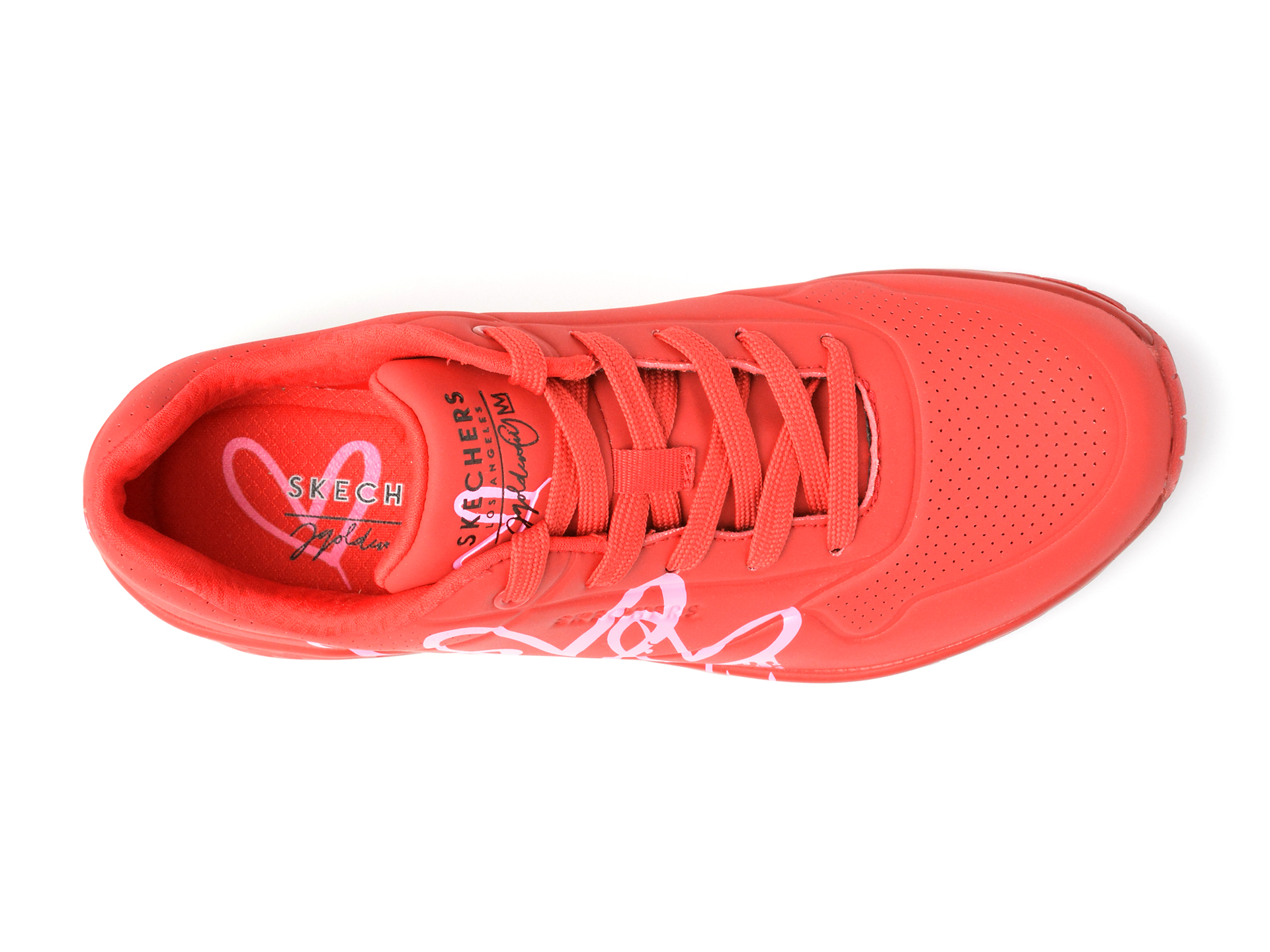 Pantofi sport SKECHERS rosii, UNO, din piele ecologica - imagine 6